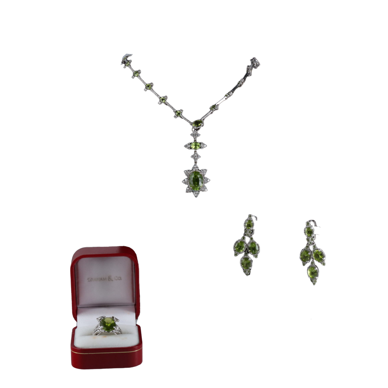 Parure De Bijoux En Or 9 Carats Et Diamants - Neuf Avec étiquettes (collier, Boucles D'oreilles, Bracelet?)