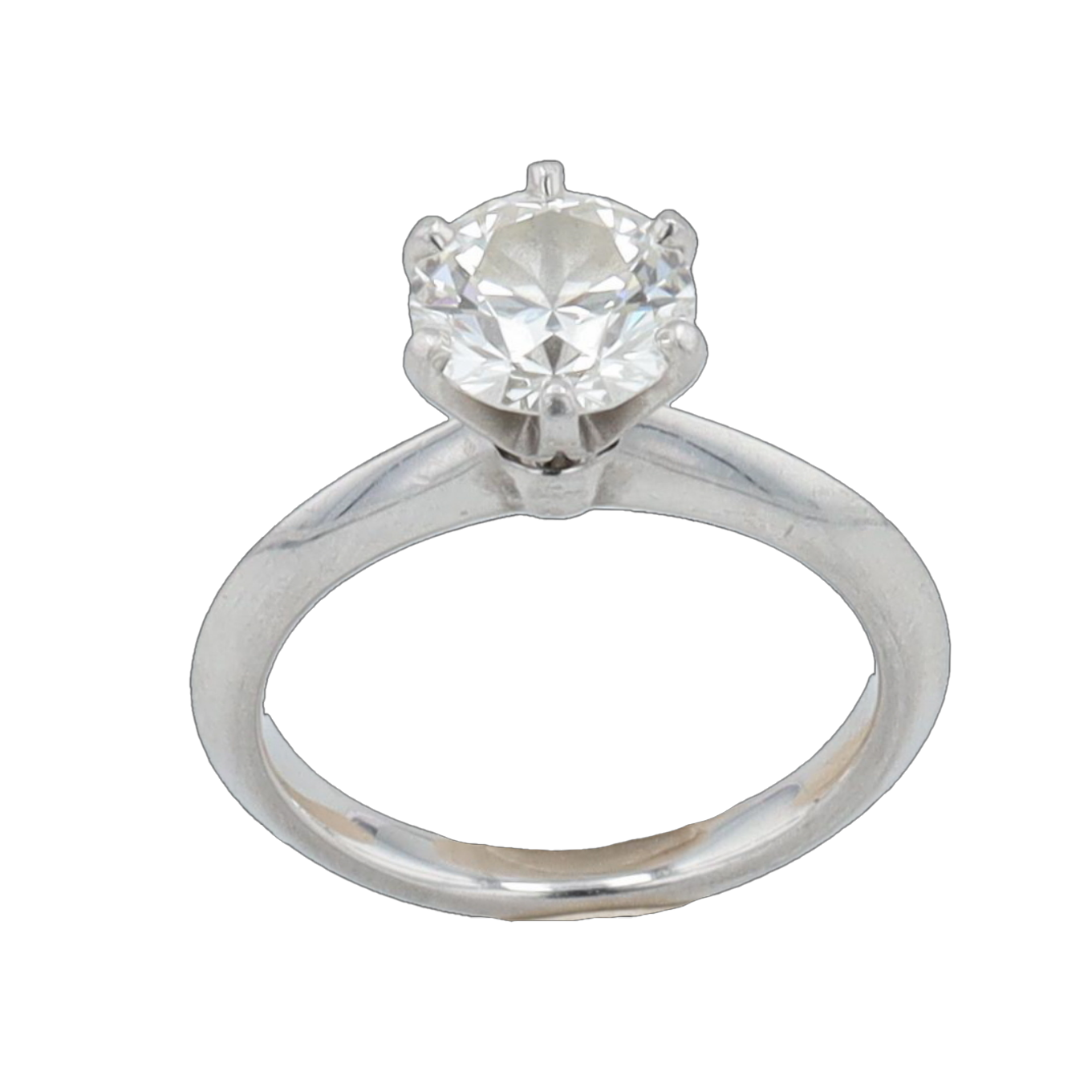 BAGUE SOLITAIRE TIFFANY & CO EN PLATINE ET DIAMANT