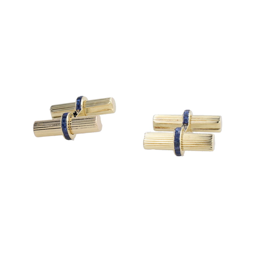 BOUTON_DE_MANCHETTE_VAN_CLEEF_&_ARPELS__OR_JAUNE_ET_SAPHIRS image