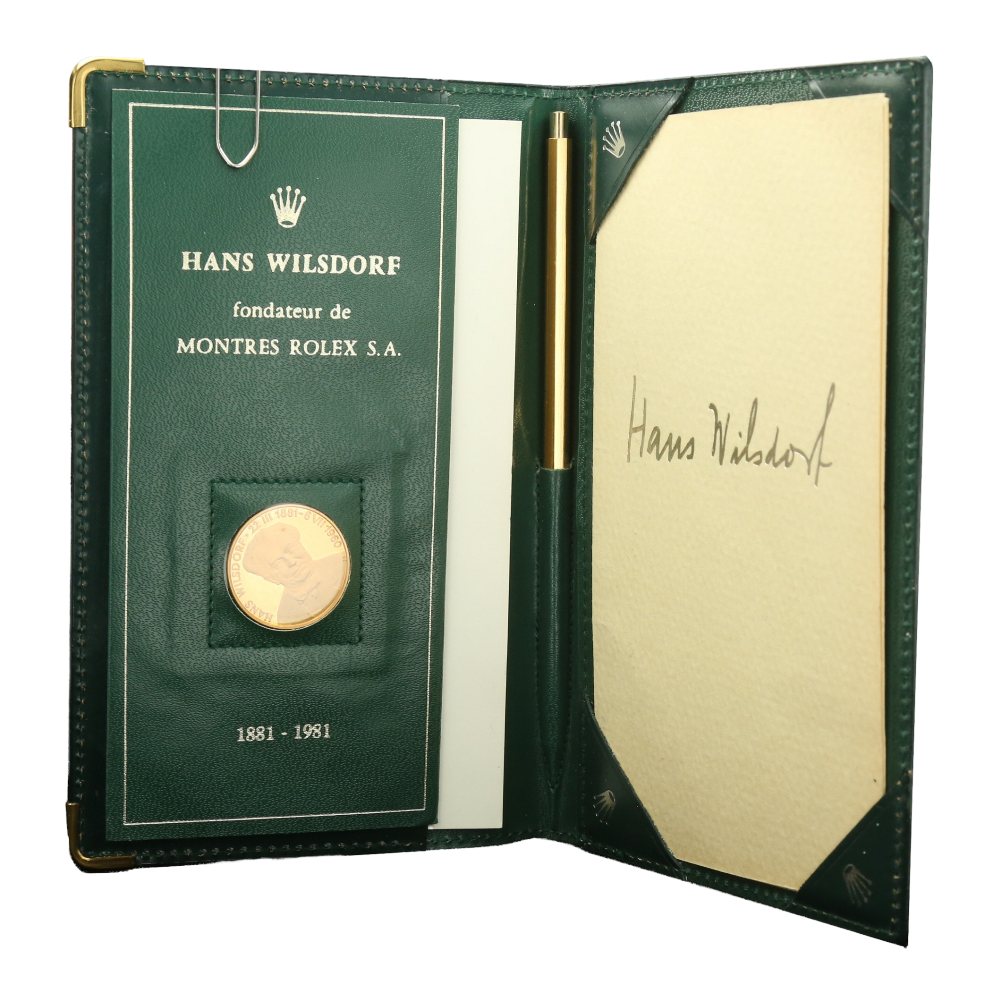 ROLEX HANS WILSDORF 100TH ANNIVERSARY COIN
