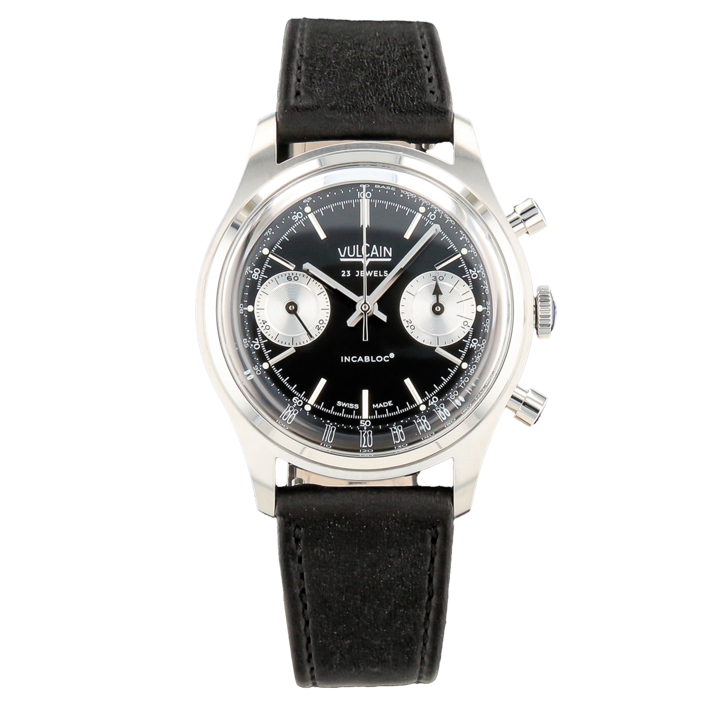 VULCAIN CHRONOGRAPH 1970'S "BLACK & SILVER"