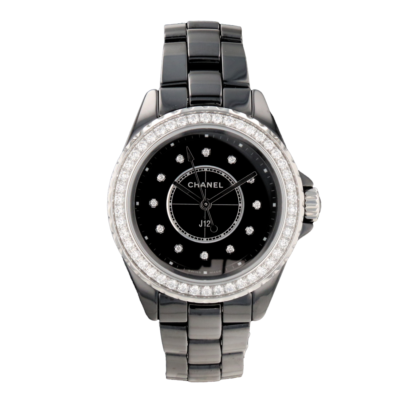 CHANEL J12 CÉRAMIQUE NOIRE DIAMANT