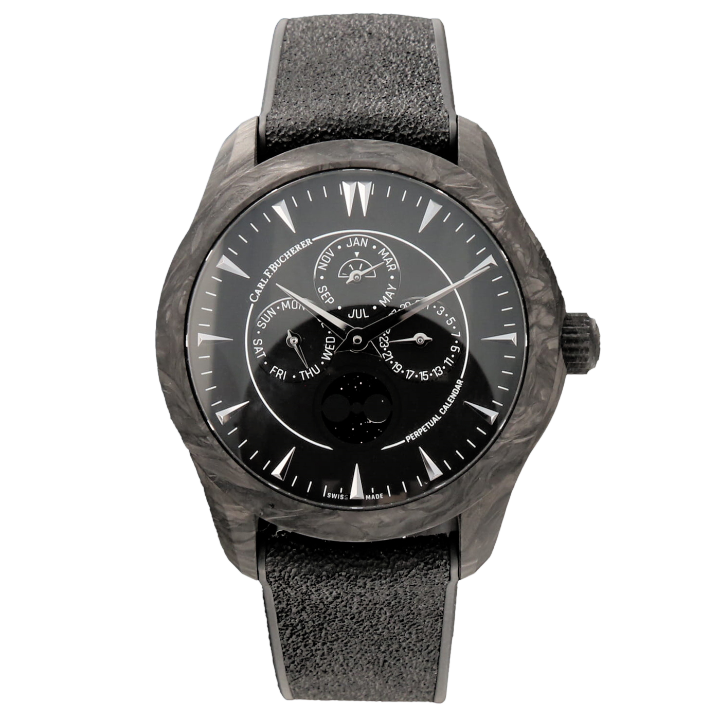 CARL F. BUCHERER MANERO PERIPHERAL PERPETUAL CALENDAR BLACK