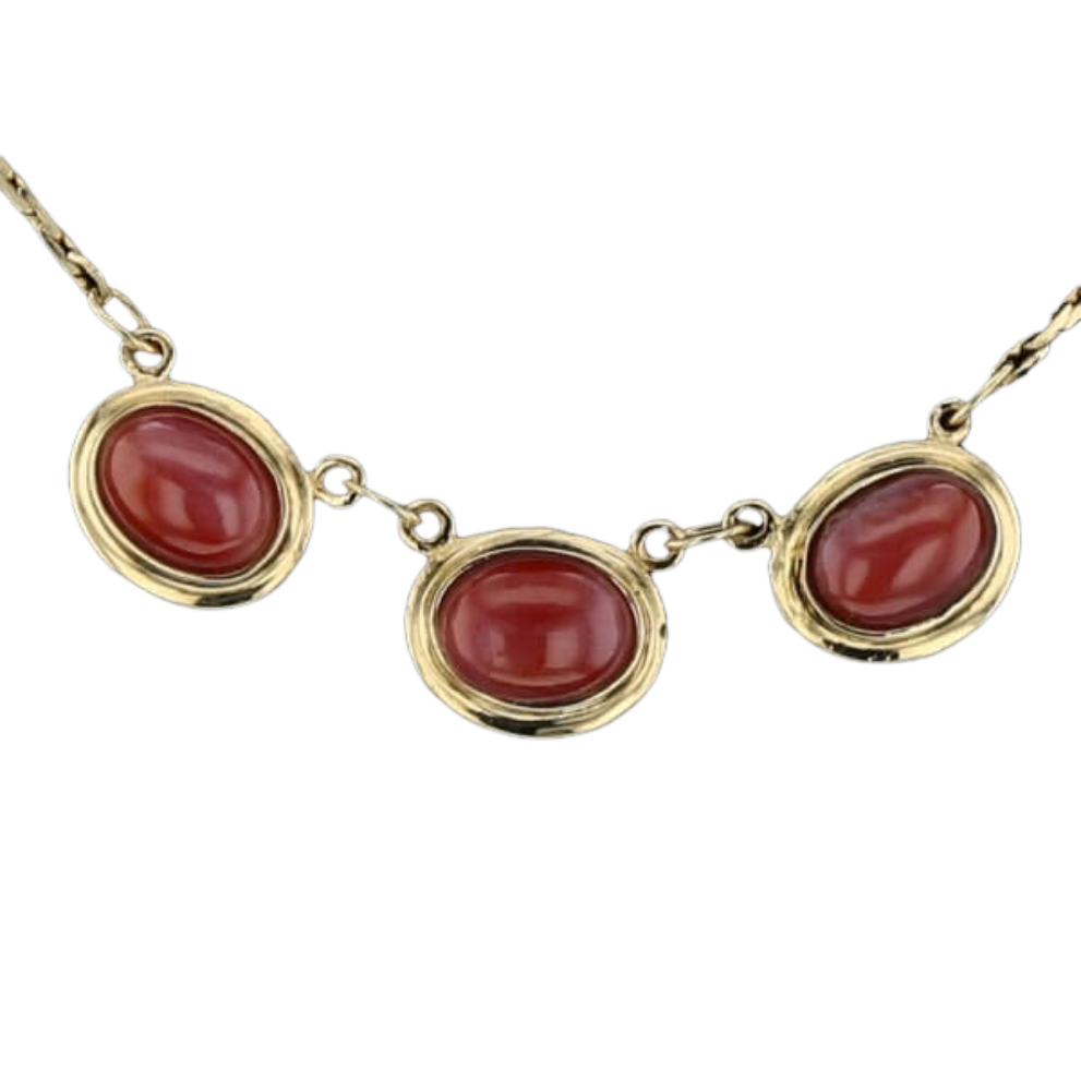 COLLIER_OR_JAUNE_3_AGATES_ROUGE image