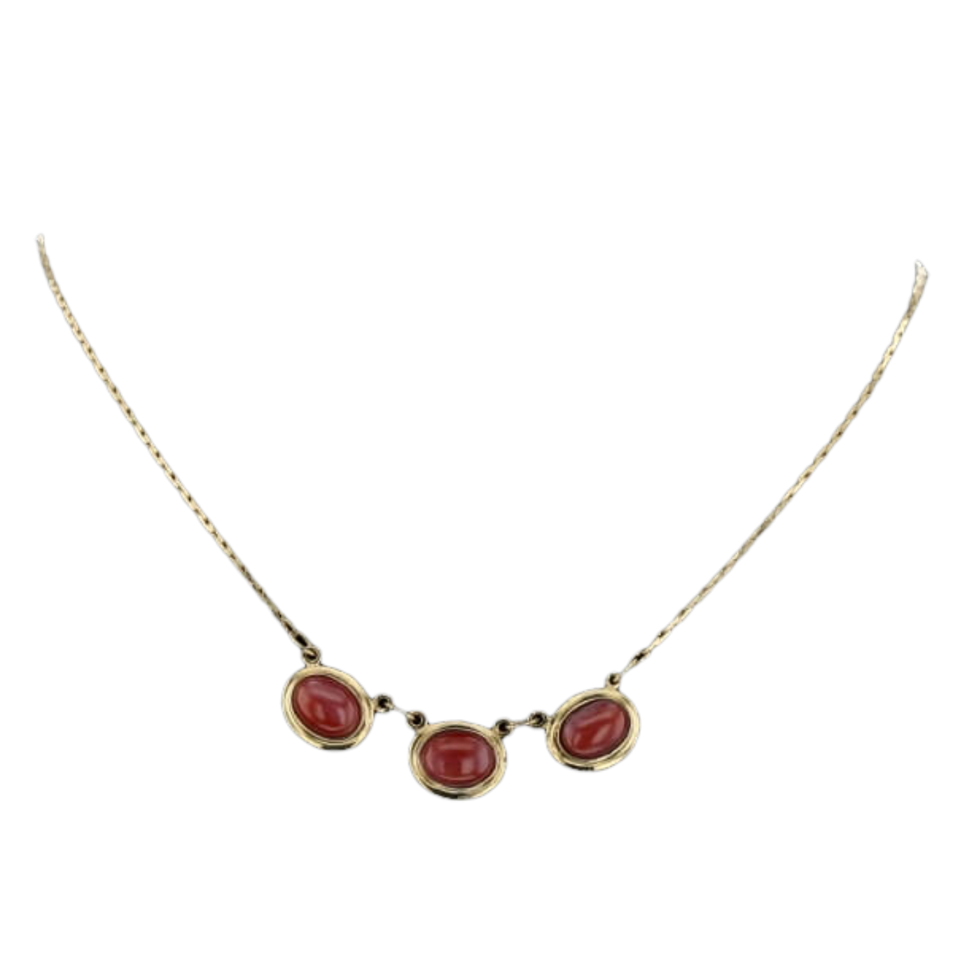 COLLIER_OR_JAUNE_3_AGATES_ROUGE image