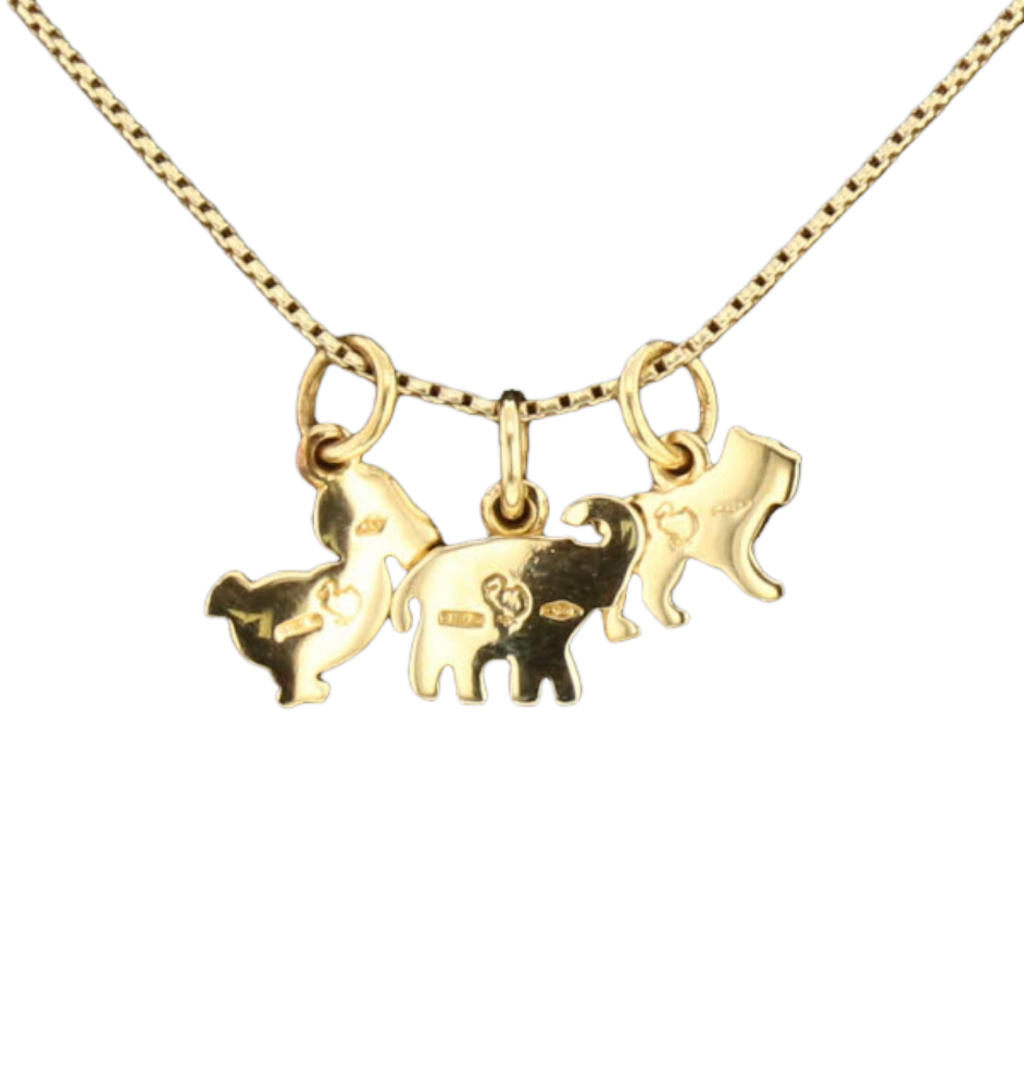 COLLIER___PENDENTIFS_ELEPHANT,_CANARD_ET_CHIEN image