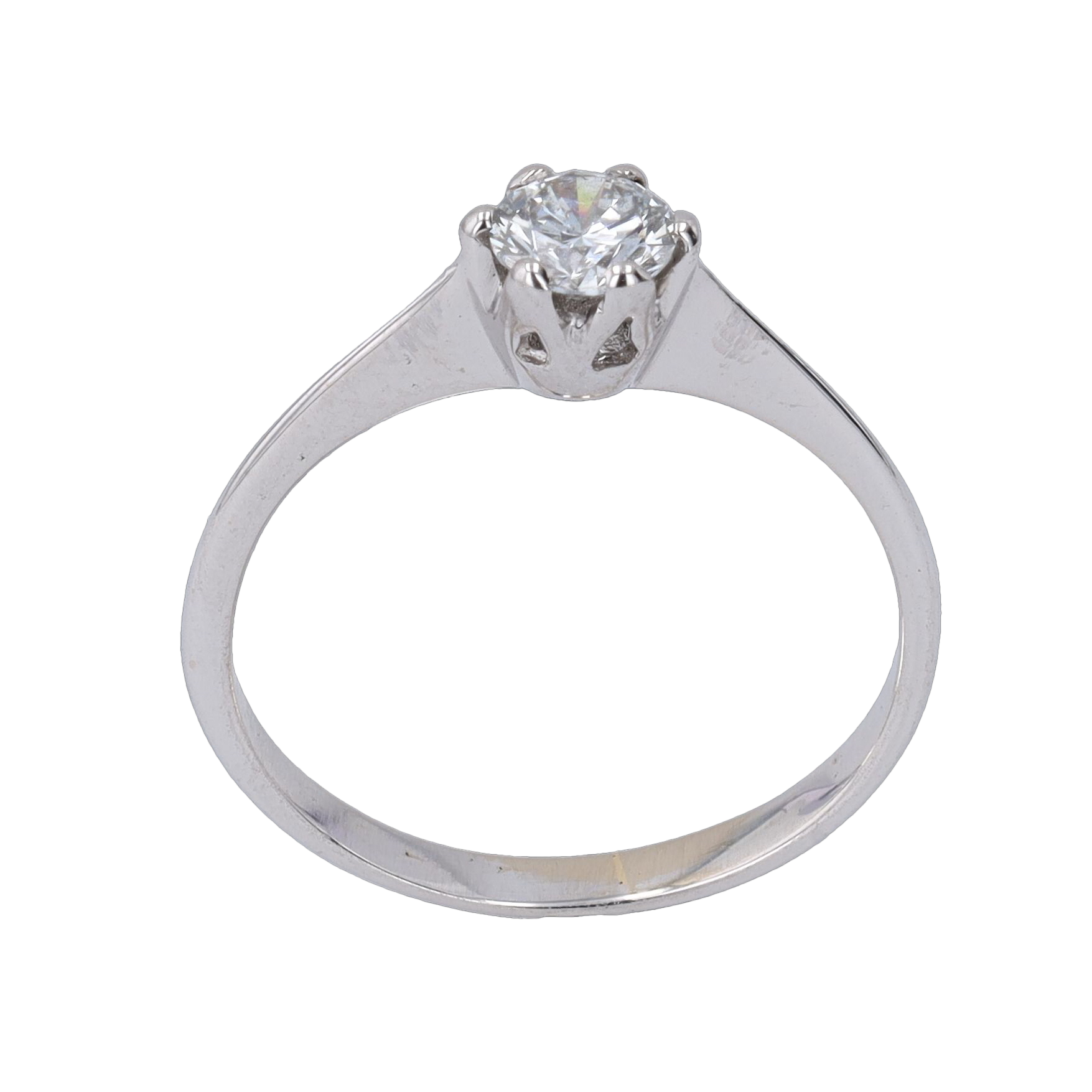 SOLITAIRE OR GRIS 0.30 CARATS