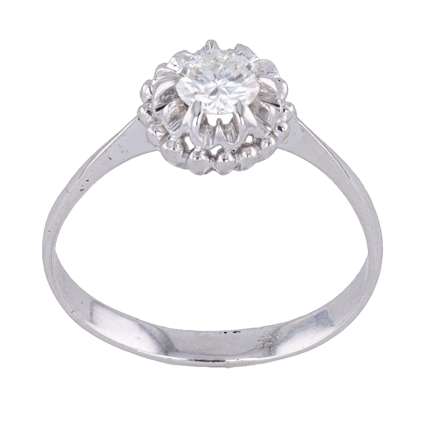 SOLITAIRE OR GRIS 0.60 CARATS