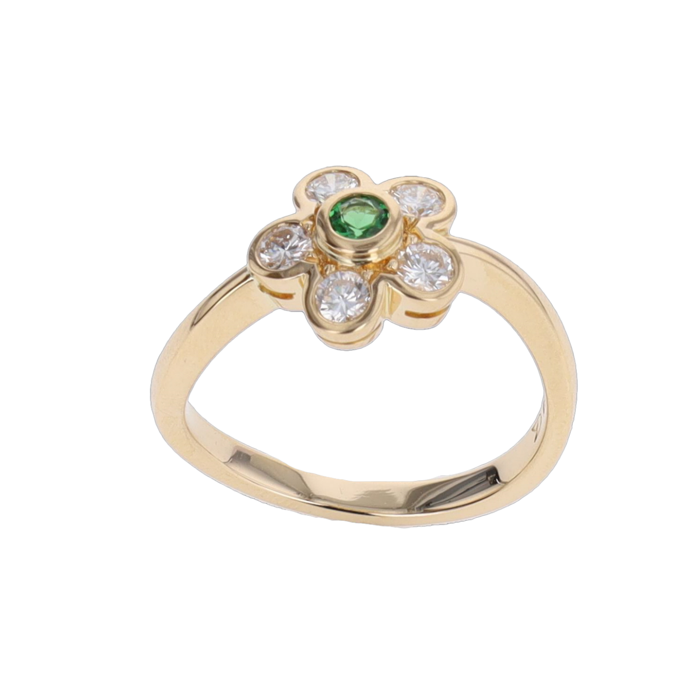 BAGUE_FLEUR_EMERAUDE_ET_DIAMANTS image