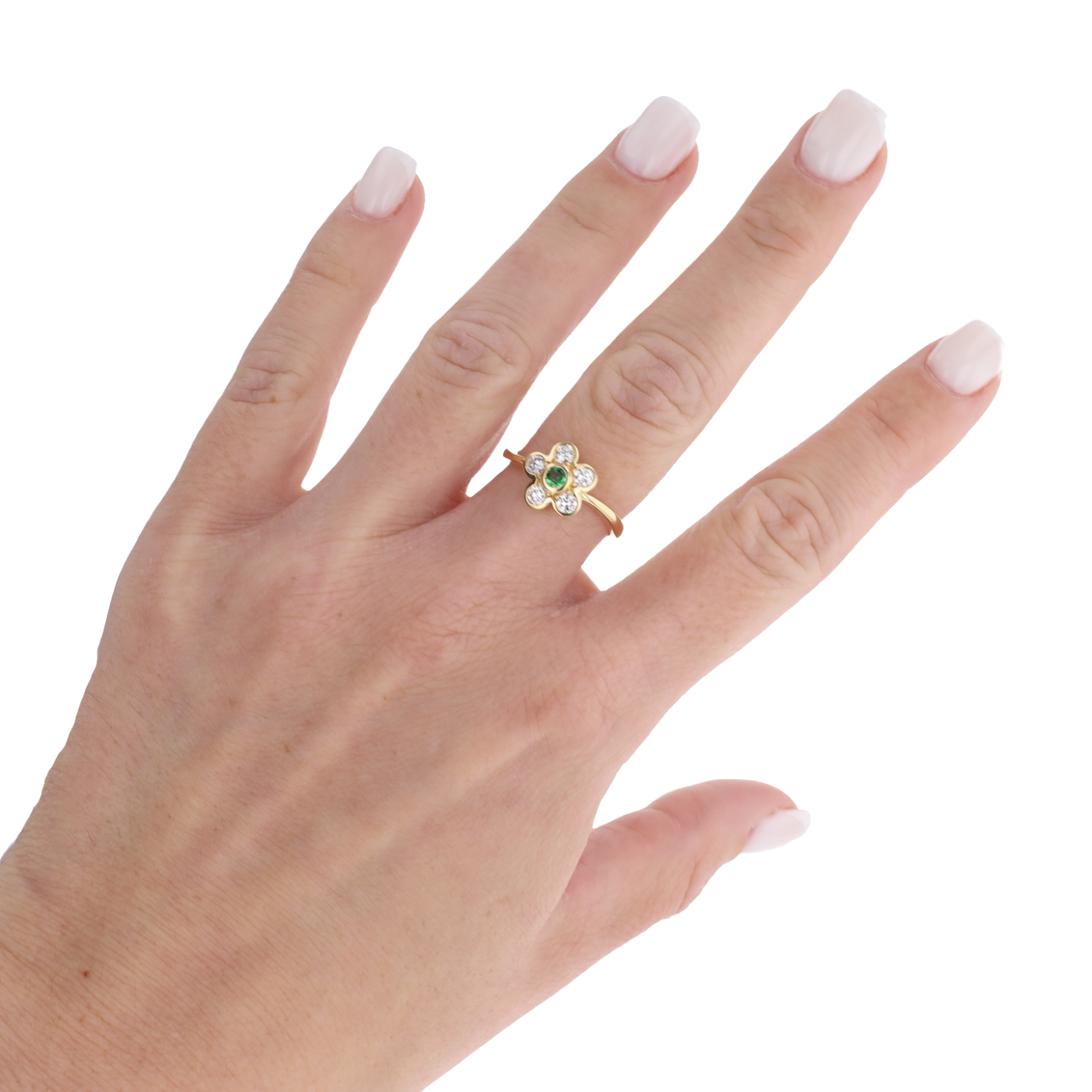BAGUE_FLEUR_EMERAUDE_ET_DIAMANTS image