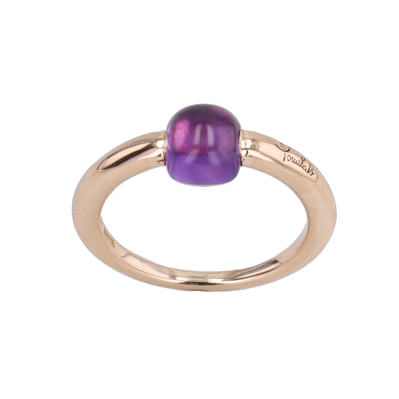 BAGUE POMELLATO EN OR ROSE ET AMÉTHYSTE