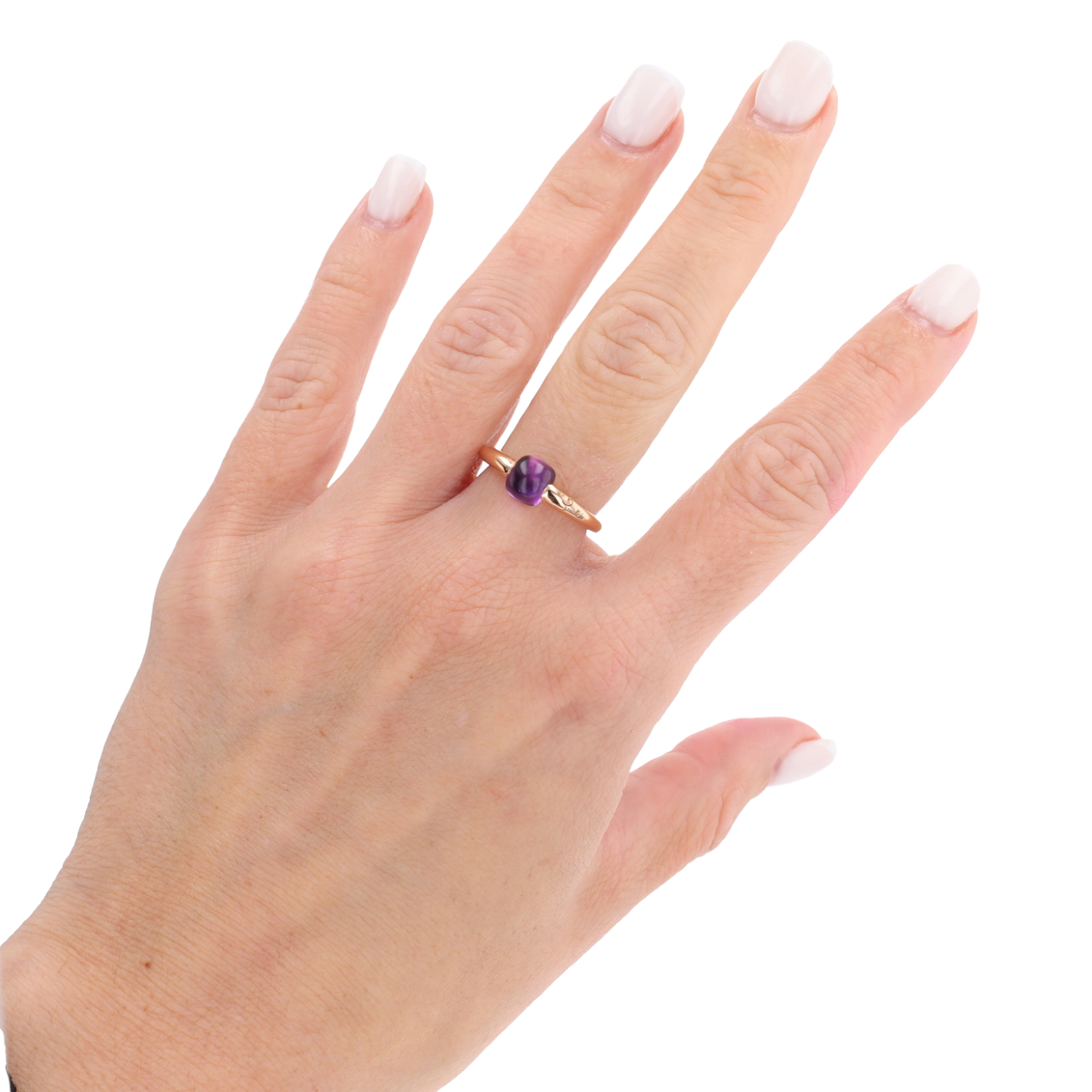 BAGUE_POMELLATO_EN_OR_ROSE_ET_AMETHYSTE image