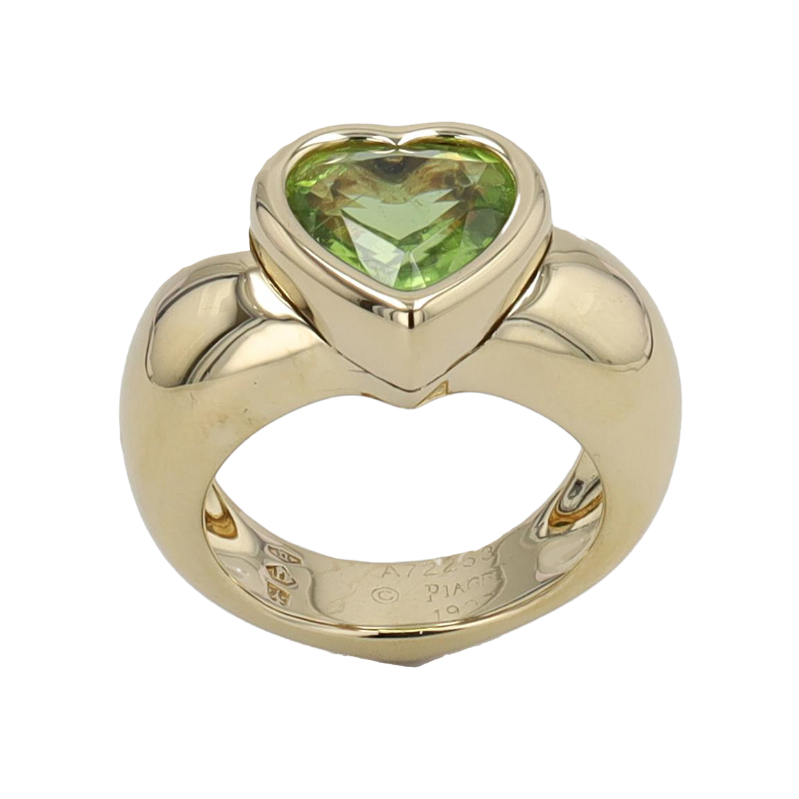 PIAGET HEART RING PERIDOT 3.25 CT
