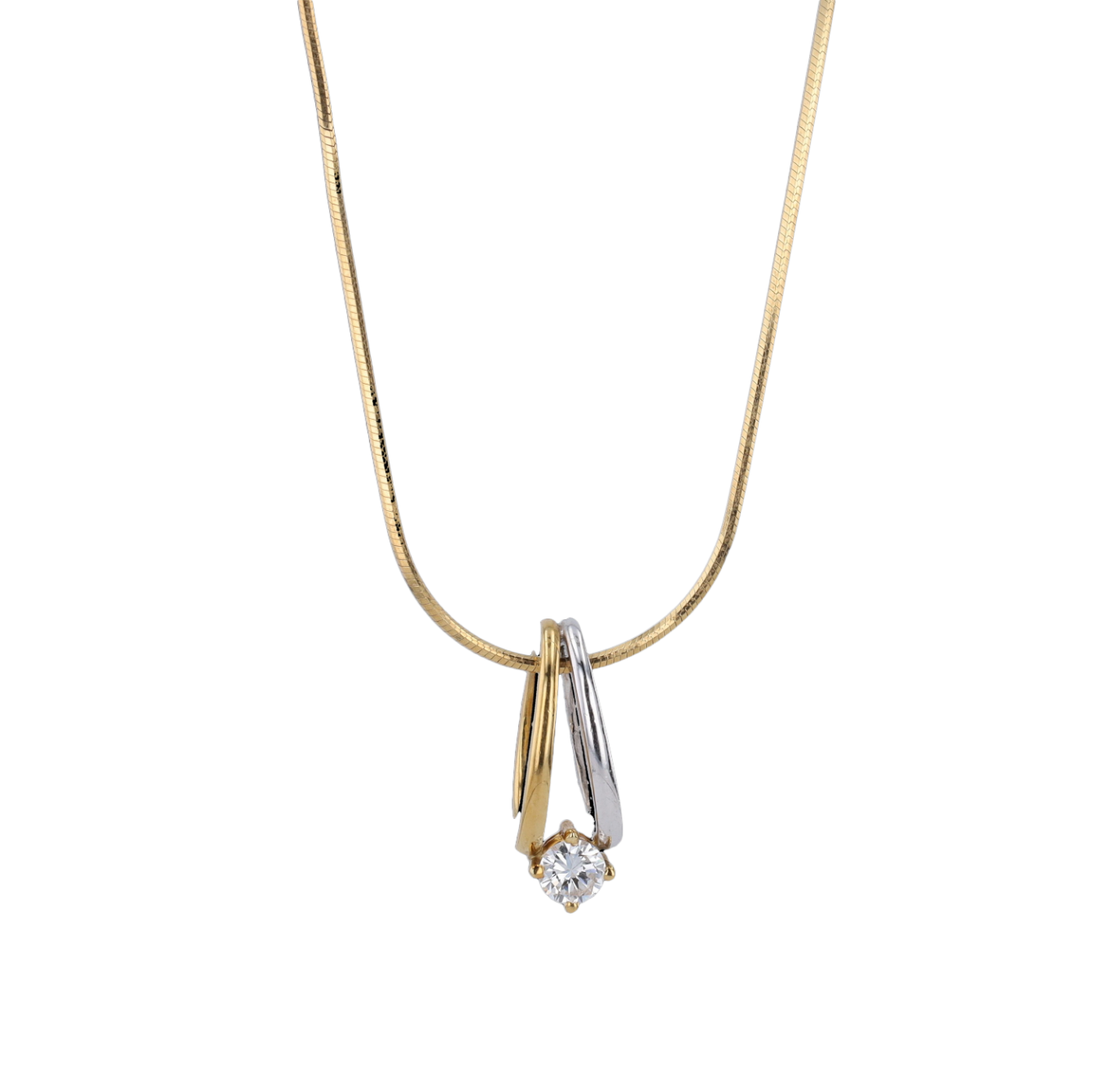 COLLIER_PENDENTIF_2_ORS_SOLITAIRE_DIAMANT image