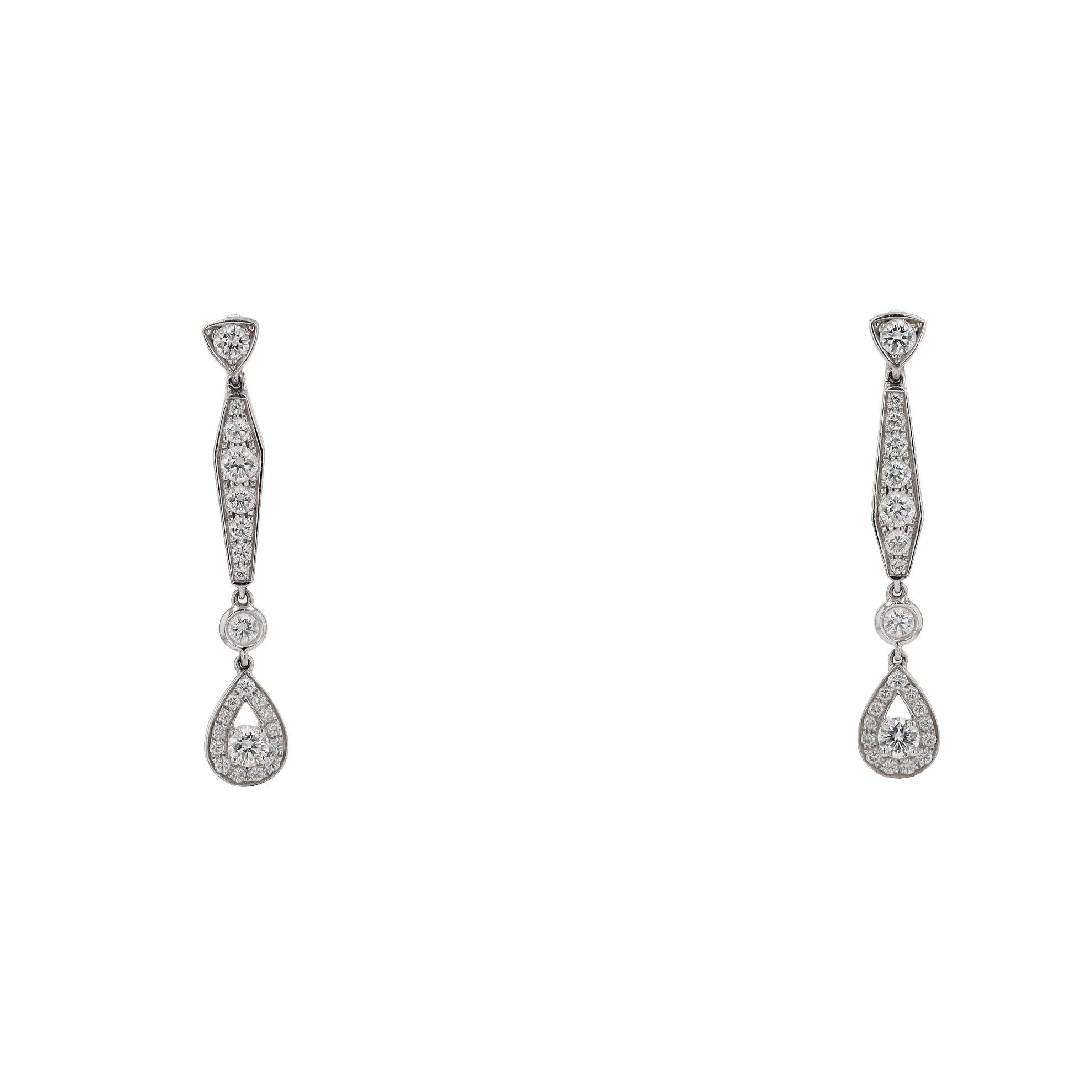 BOUCLES D'OREILLES CHAUMET JOSÉPHINE AIGRETTE DIAMANTS 0.85 CT