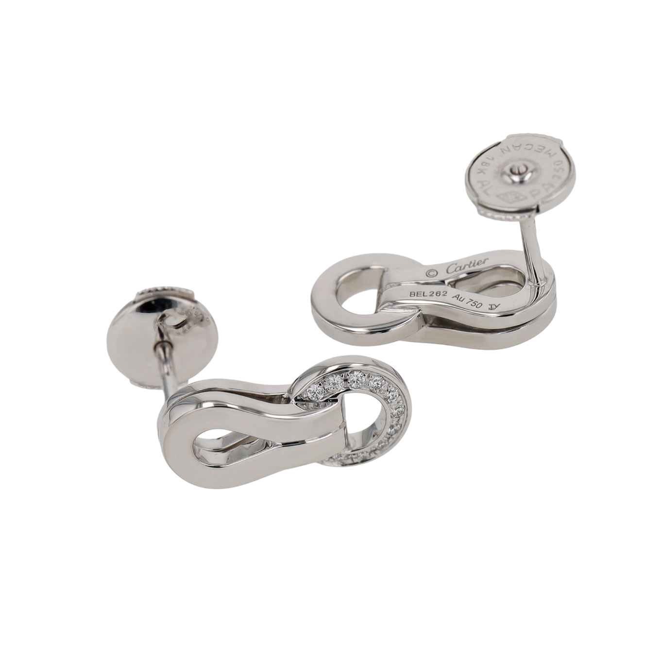 BOUCLES_D'OREILLES_CARTIER_AGRAFE_DIAMANTS_0.15_CT image