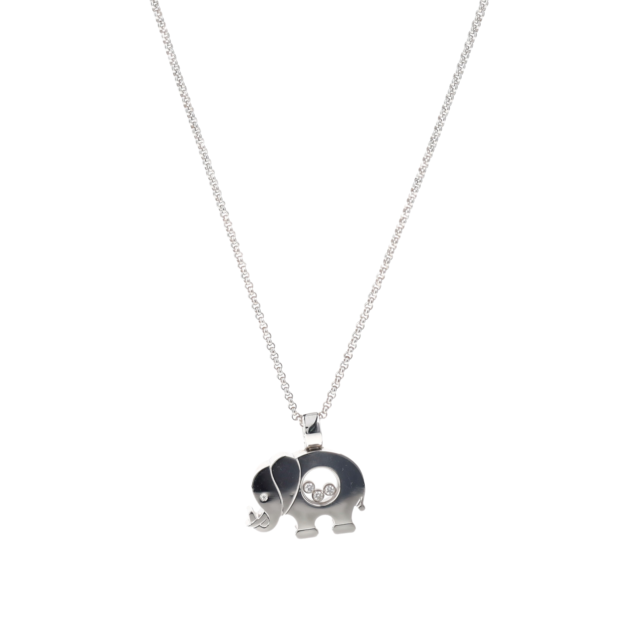 COLLIER CHOPARD HAPPY DIAMONDS ÉLÉPHANT DIAMANTS 0.17 CT