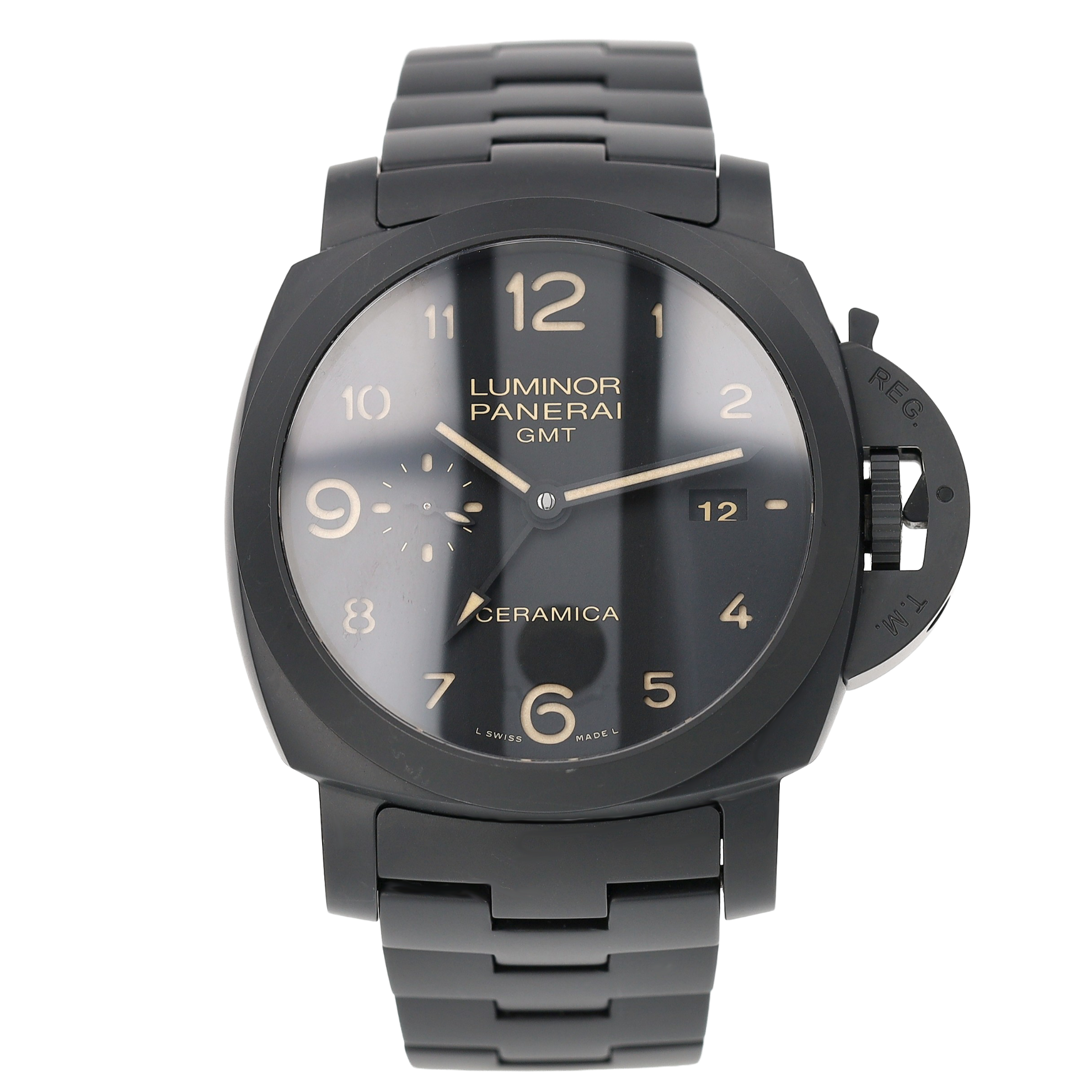 PANERAI LUMINOR 1950 3 DAYS GMT AUTOMATIC CERAMICA "TUTTONERO"
