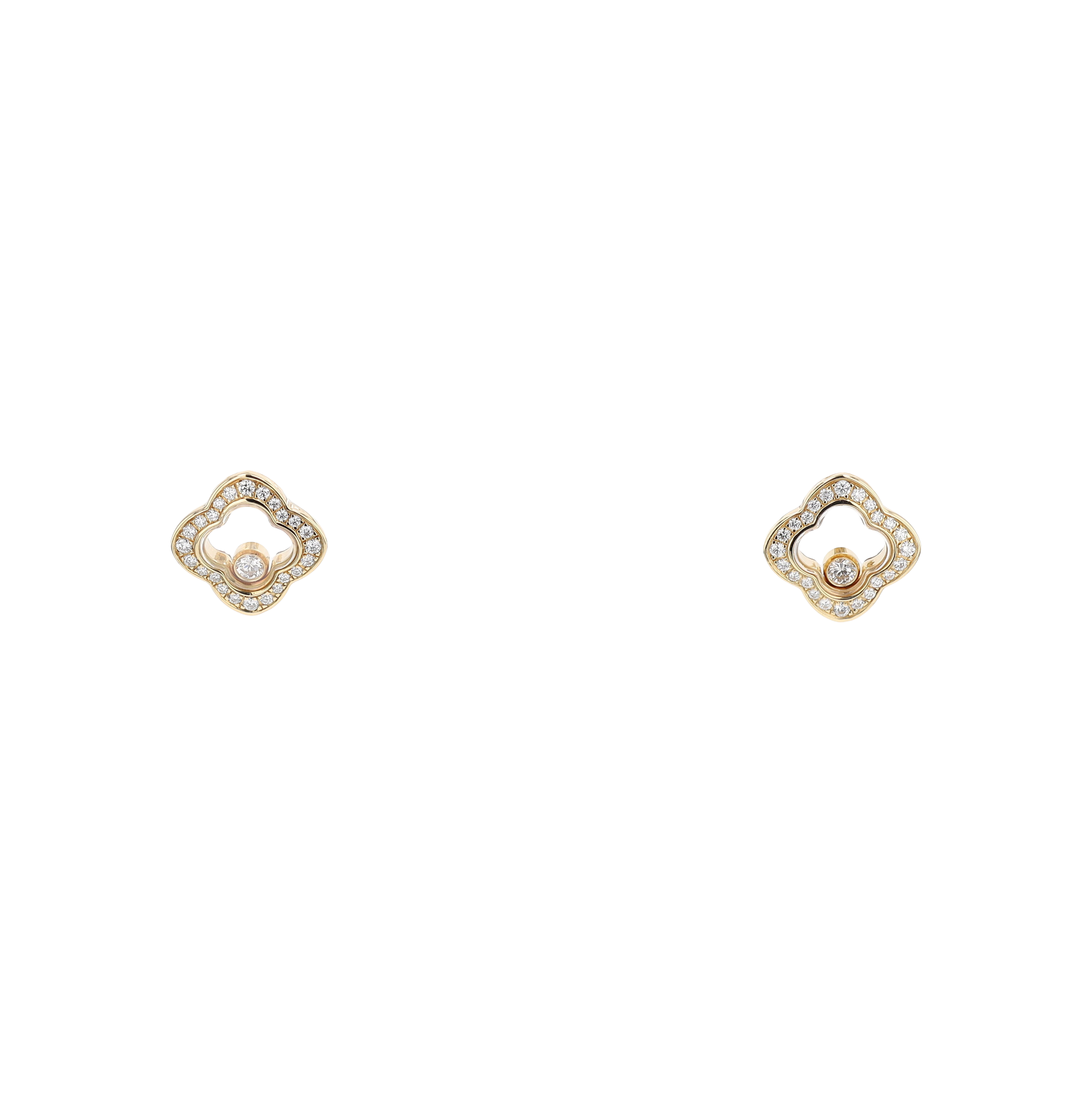 BOUCLES D’OREILLES CHOPARD HAPPY DIAMONDS TRÈFLE 0.29 CT