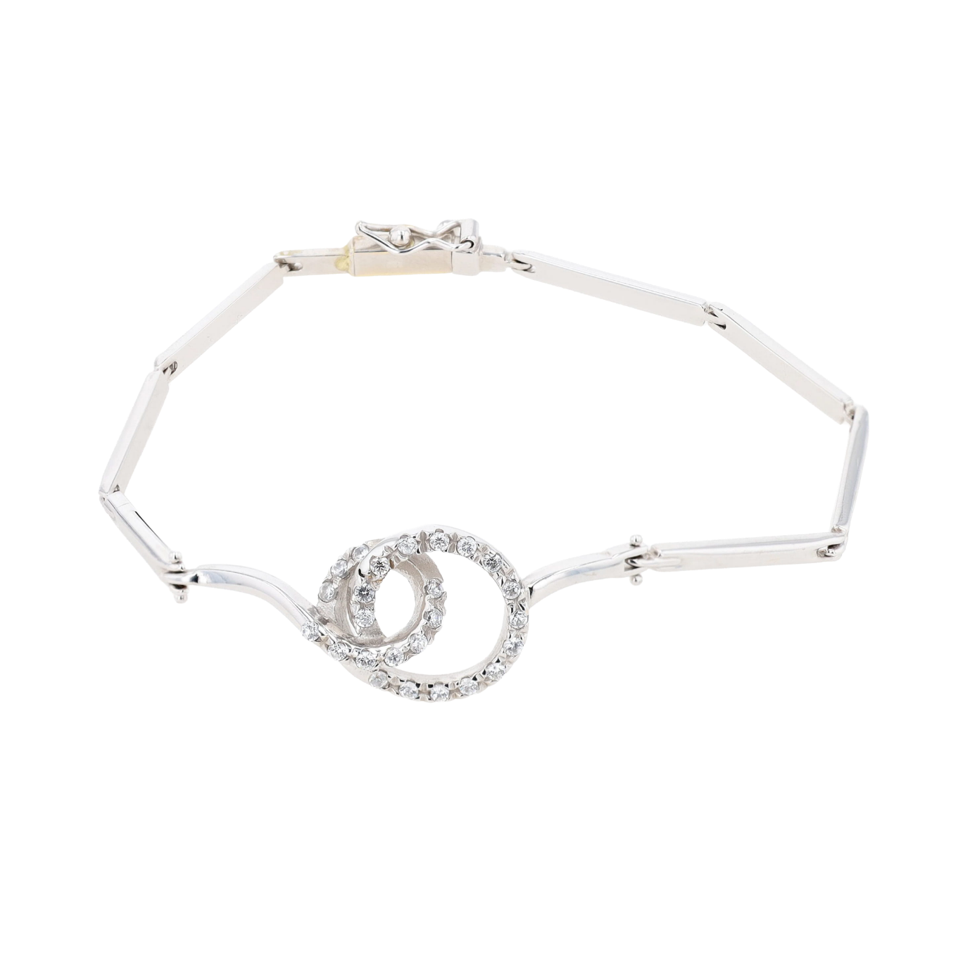 BRACELET_VENERE_PREZIOSI_CERCLES_ENTRELACES_DIAMANTS_0.40_CT image