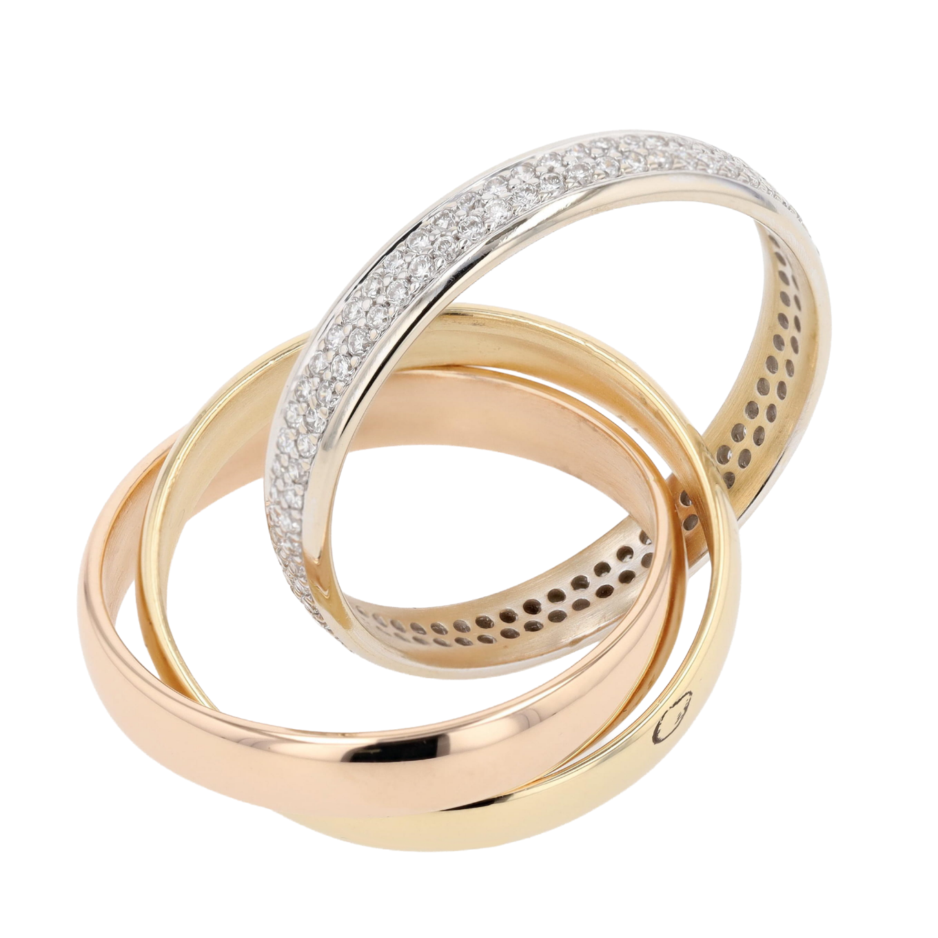 BAGUE_KURZ_3_ANNEAUX_DIAMANTS_0.62_CT image