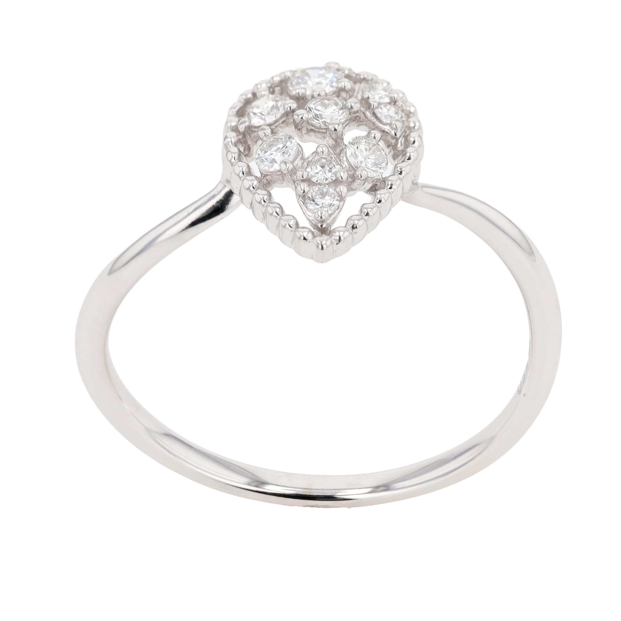 BAGUE GOUTTE VINTAGE DIAMANTS 0.09 CT
