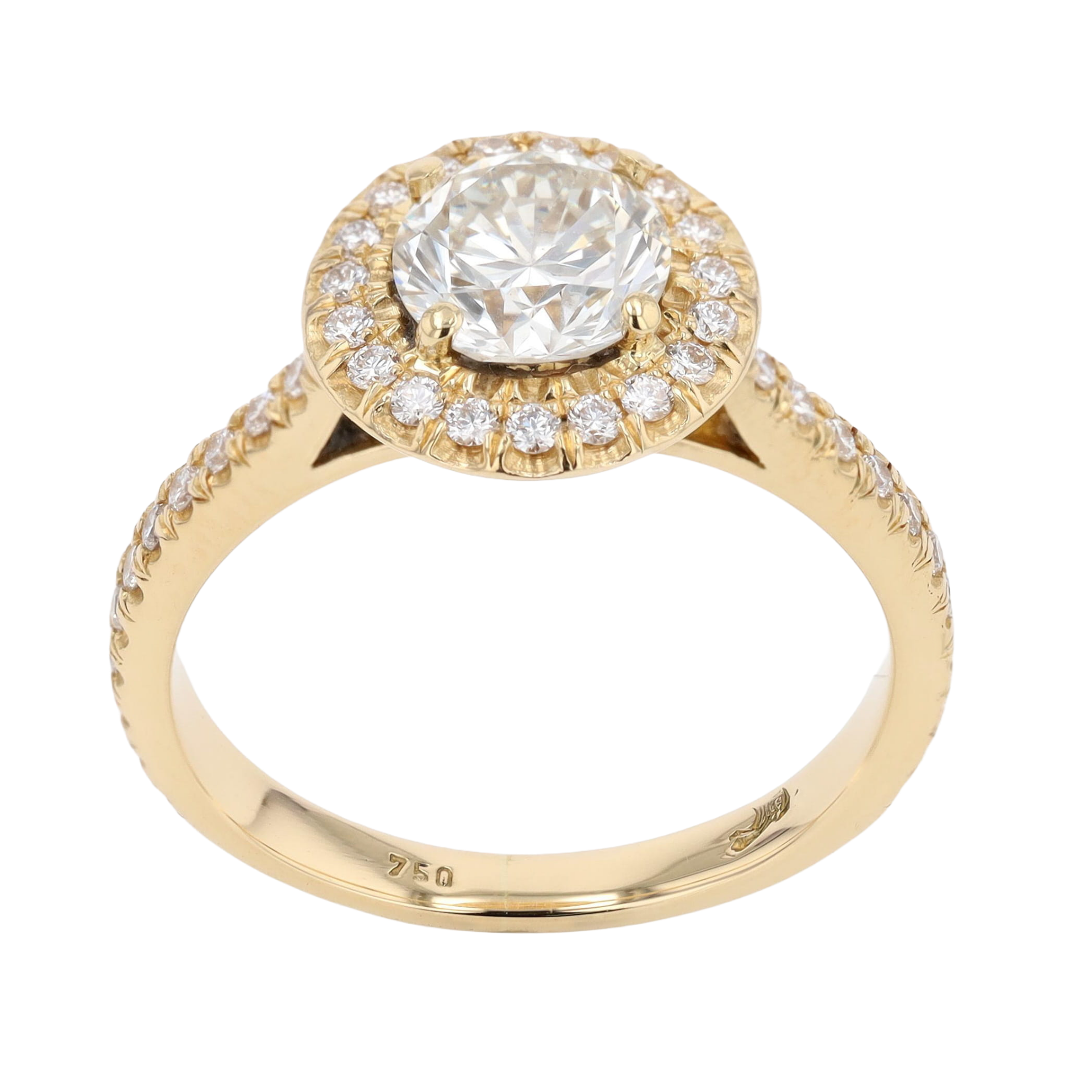 BAGUE DE WECK HALO DIAMANT 1.15 CT