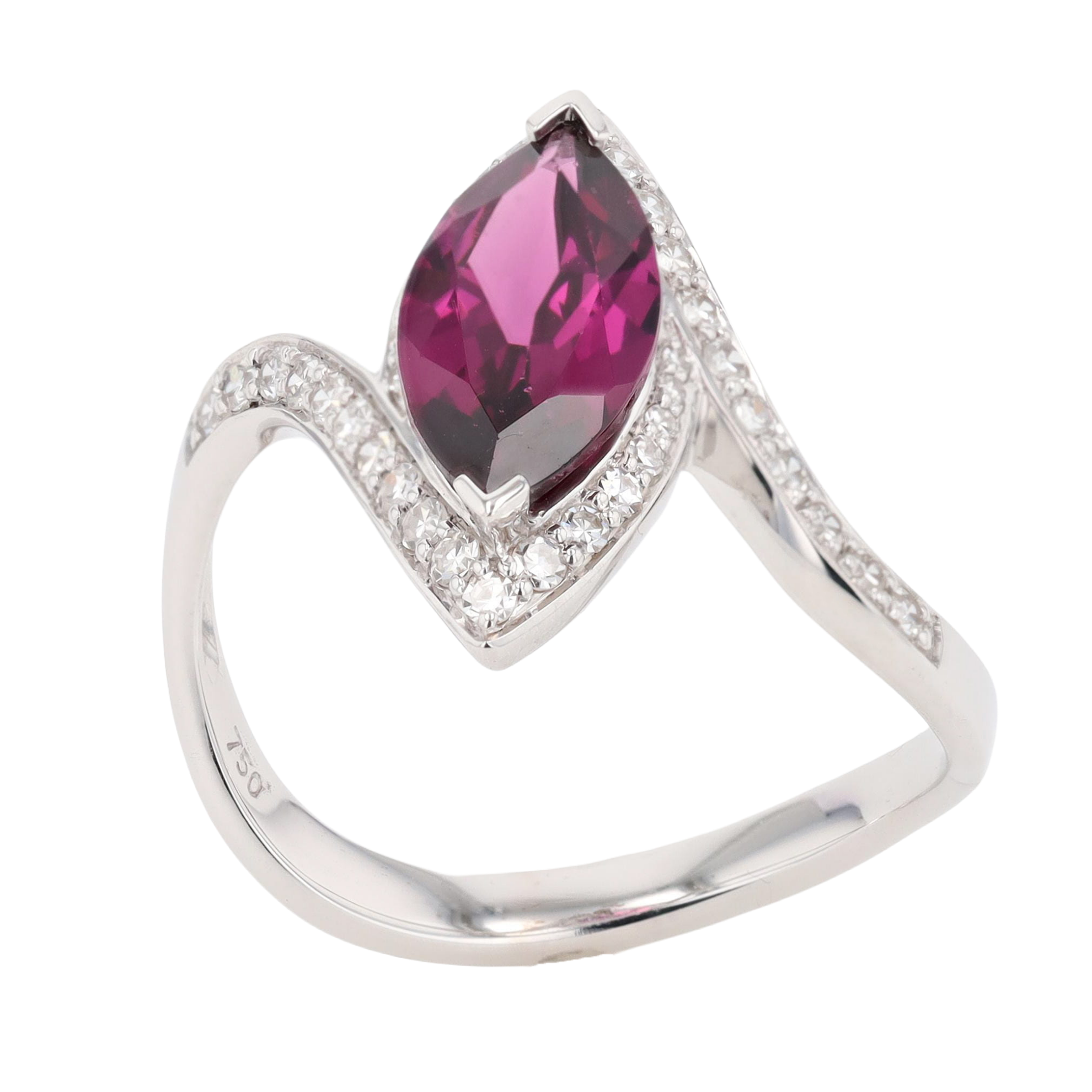 BAGUE ASYMETRIQUE AMETHYSTE 2 CARATS