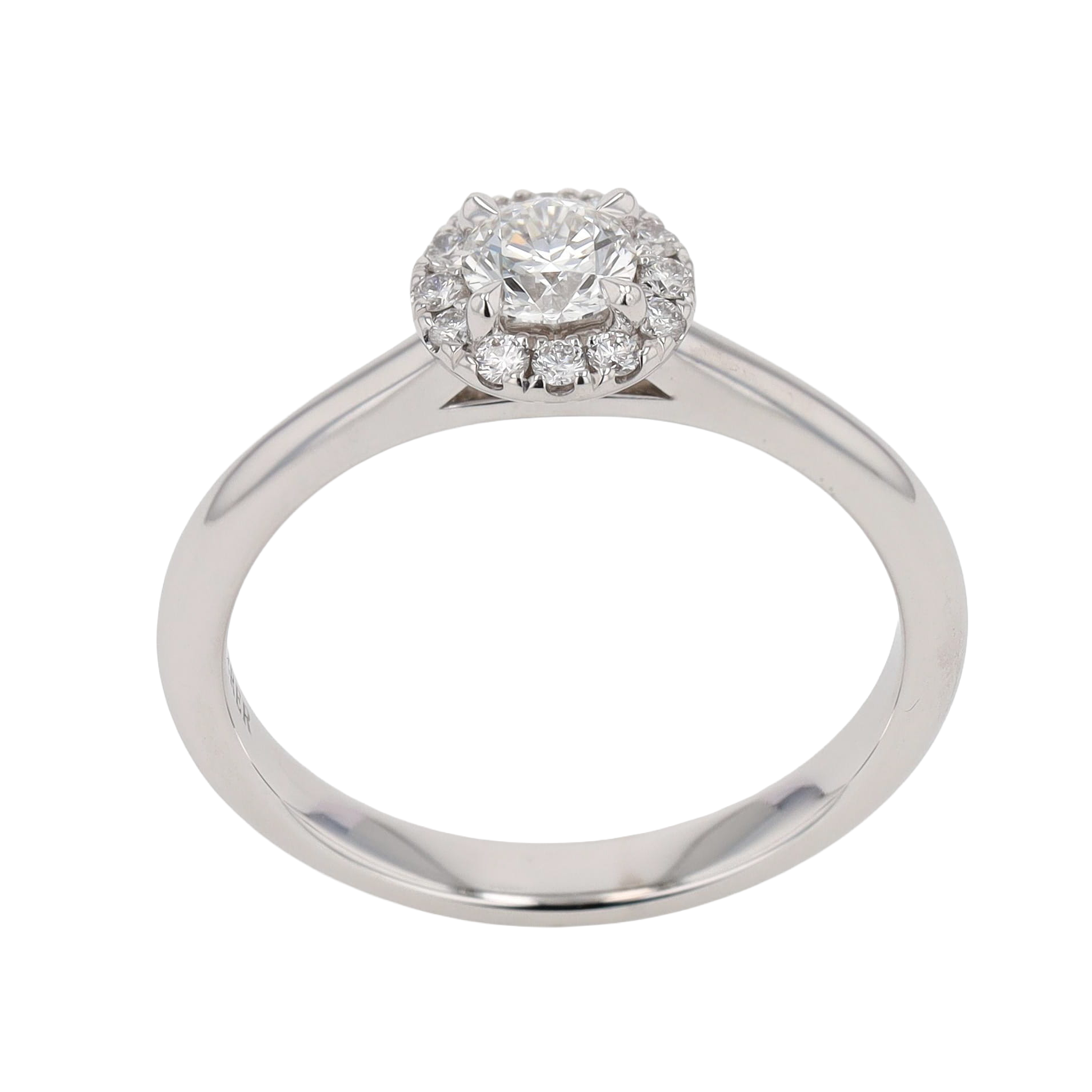 BAGUE BUCHERER SOLITAIRE HALO DIAMANTS 0.30 CT