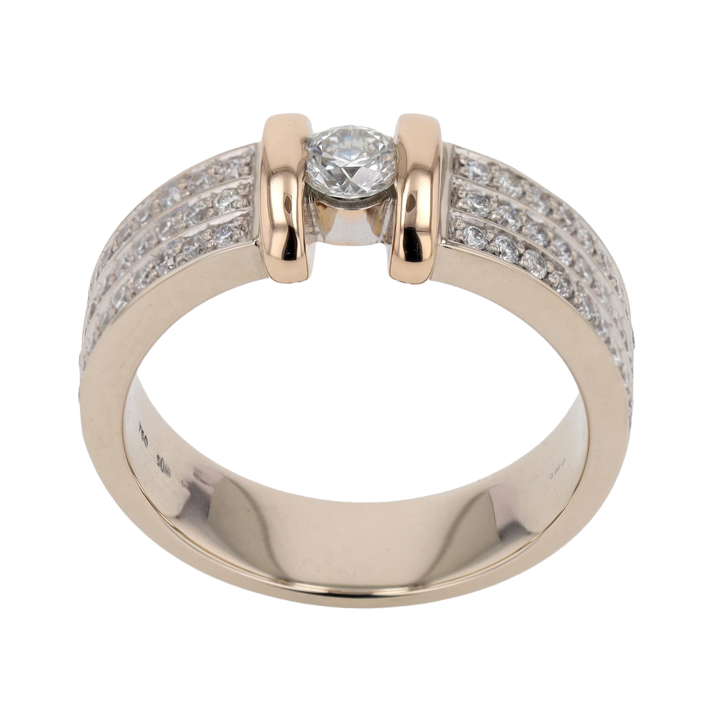 BAGUE_BANDEAU_PONT_OR_ROSE_DIAMANTS_0.52_CT image