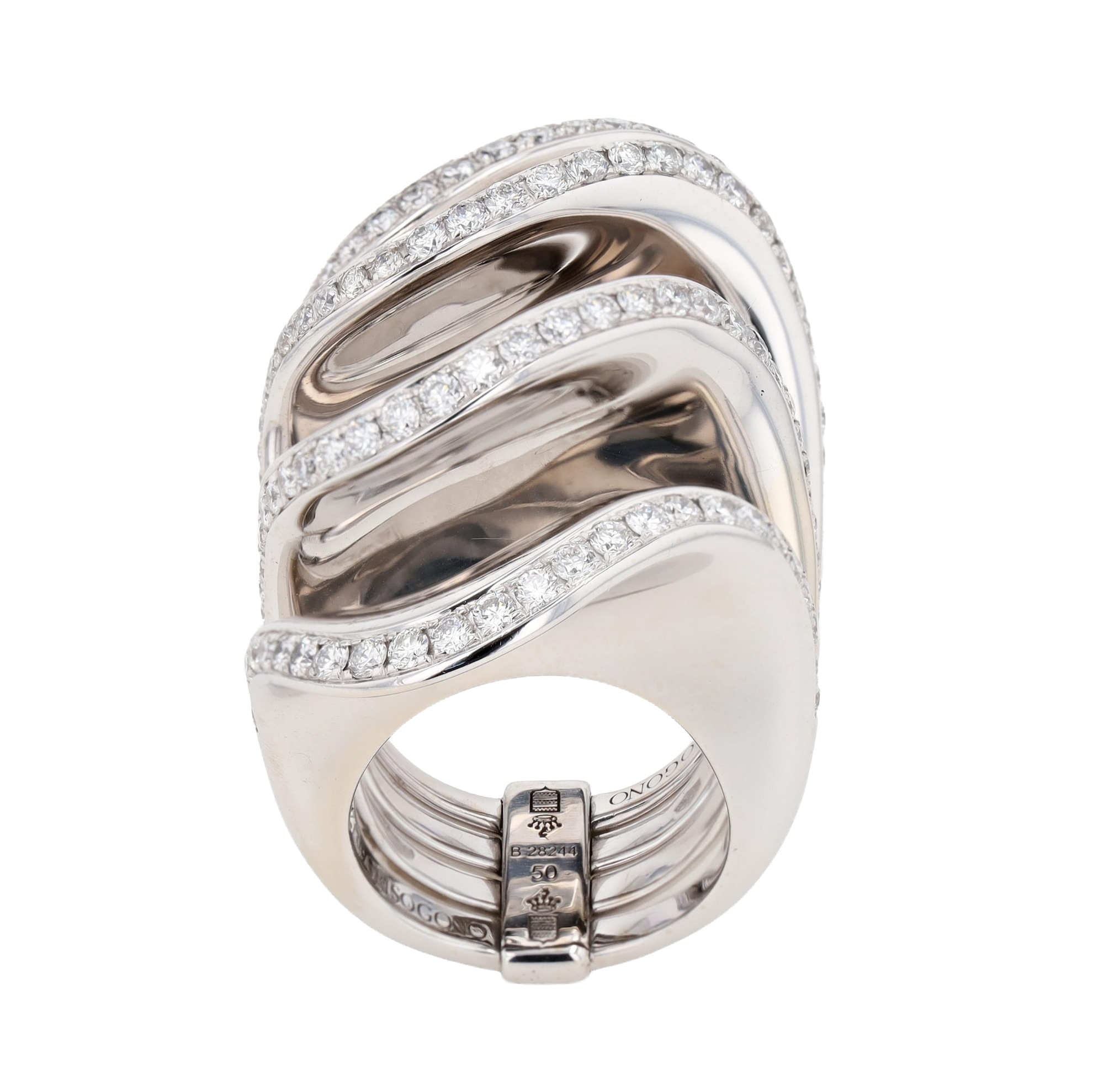 BAGUE DE GRISOGONO ONDE DIAMANTS 2.00 CT