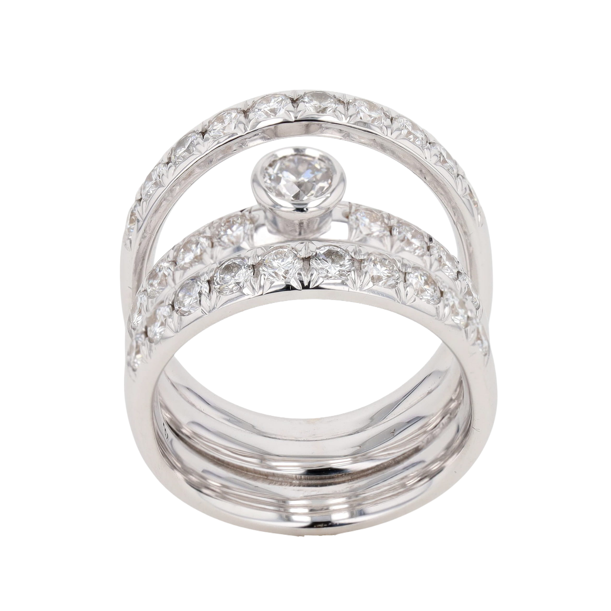 1.54 CT MULTI-ROW DIAMOND RING