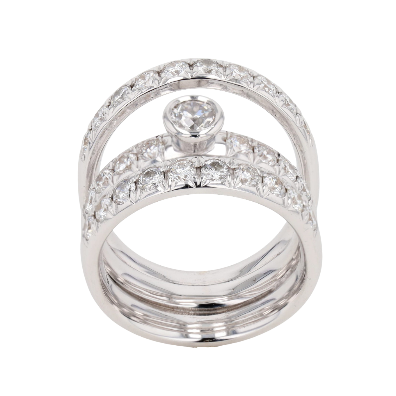 BAGUE_MULTIRANGS_DIAMANTS_1.54_CT image