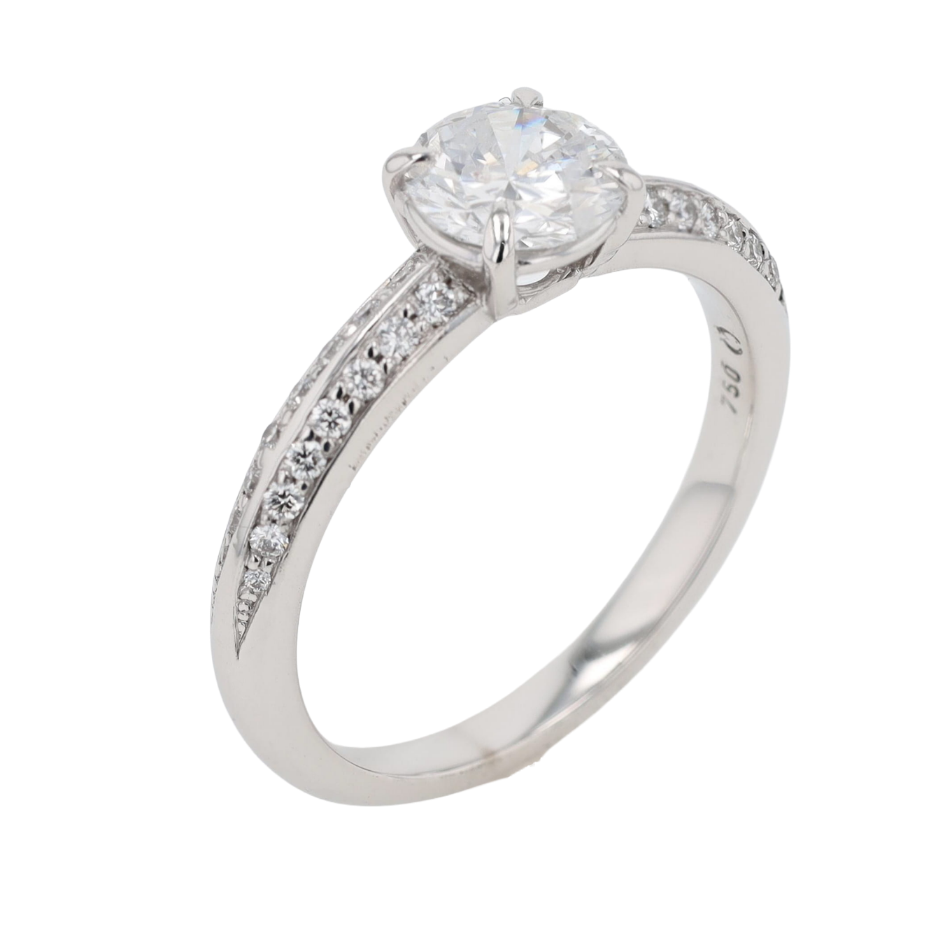 BAGUE_SOLITAIRE_DOUBLE_PAVAGE_DIAMANT_0.89_CT image