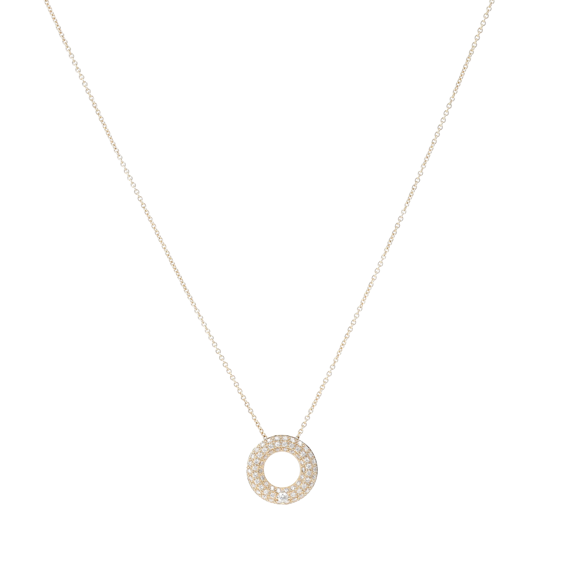 COLLIER CHRIST CERCLE DIAMANTS