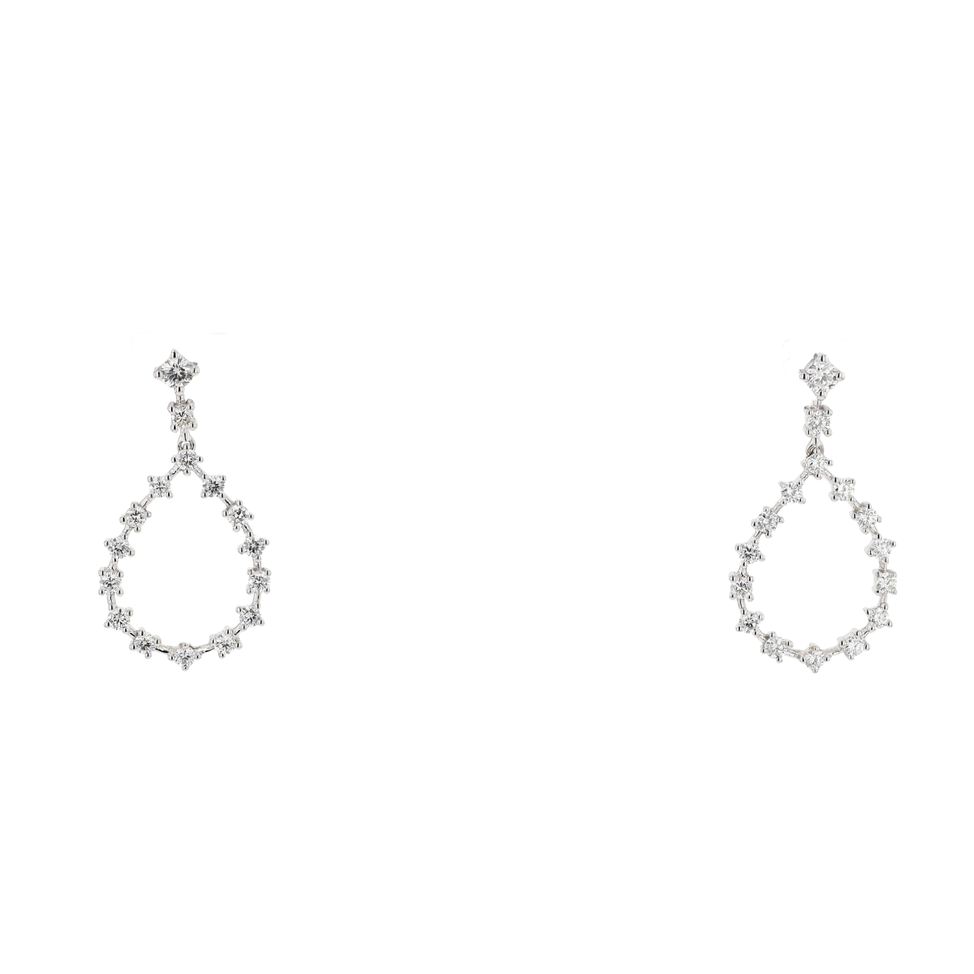 0.80 CT DIAMOND TEARDROP EARRINGS