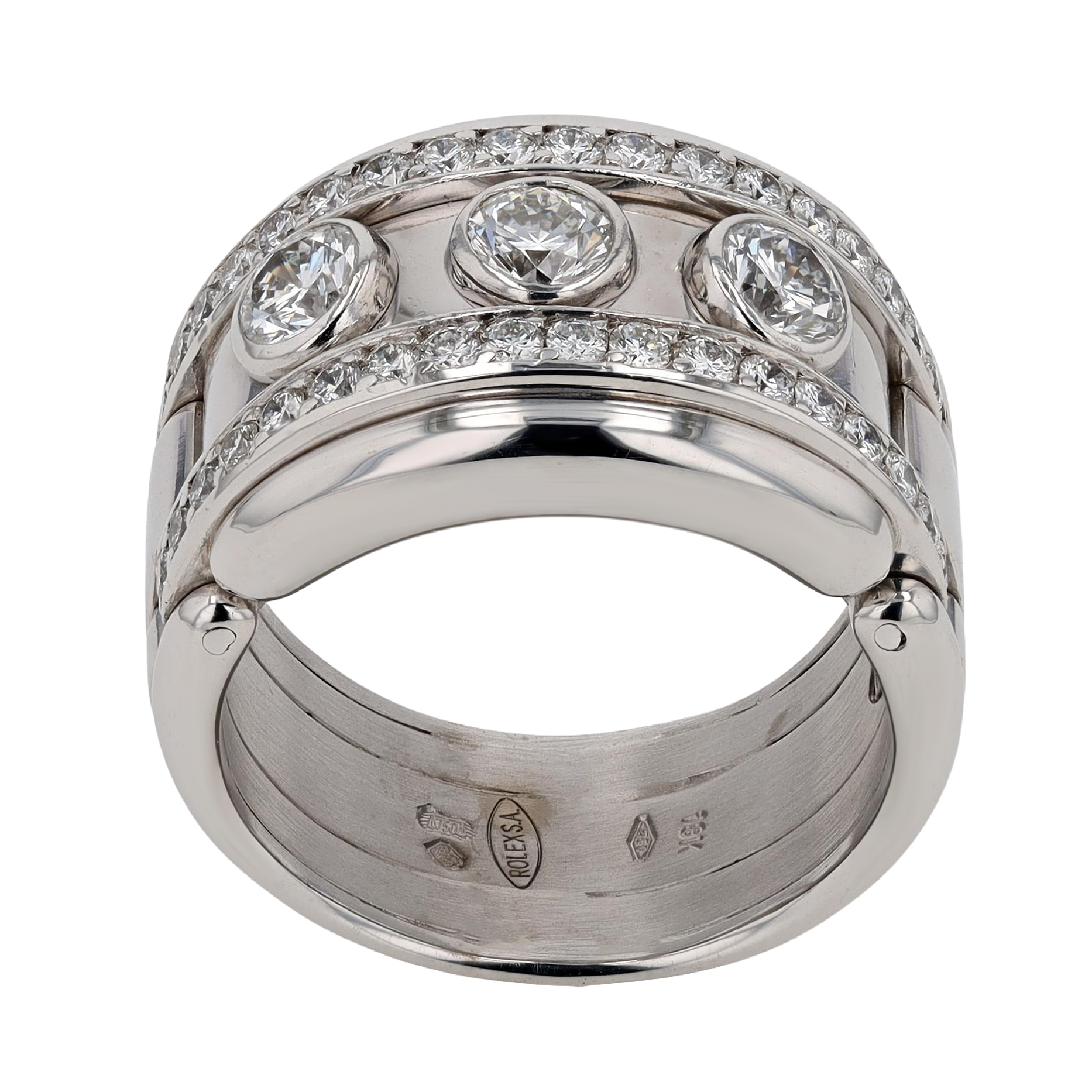 BAGUE ROLEX VINTAGE DIAMANTS