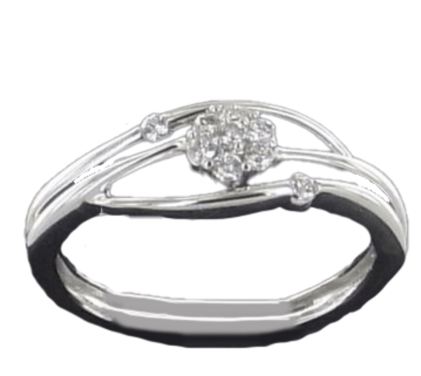 BAGUE_OR_GRIS_ET_ROSACE_DIAMANTS_TAILLE_47 image