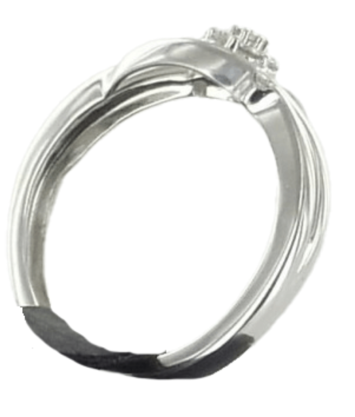 BAGUE_OR_GRIS_ET_ROSACE_DIAMANTS_TAILLE_47 image