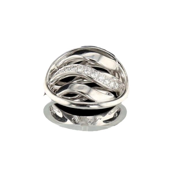 BREGUET MARINE ONDULANTE RING IN GREY GOLD
