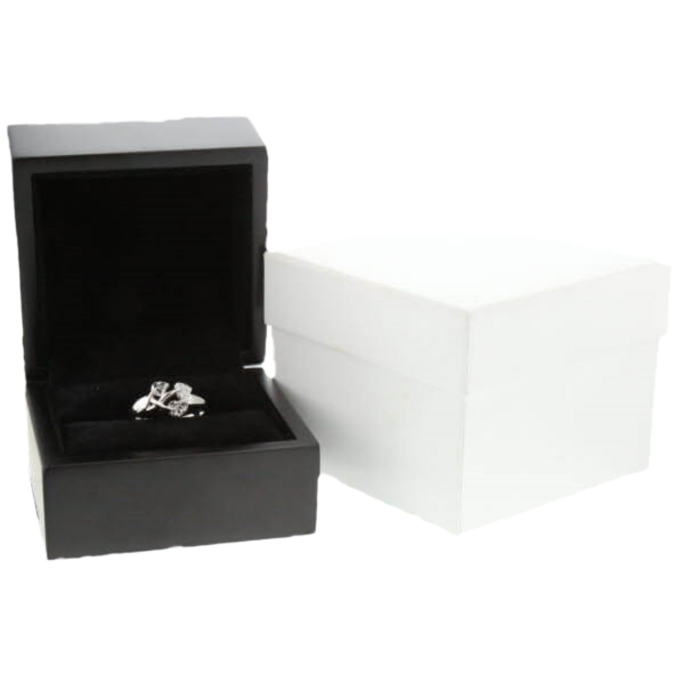 BAGUE_FEUILLE_OR_GRIS_PIERRES_SYNTHETIQUES image