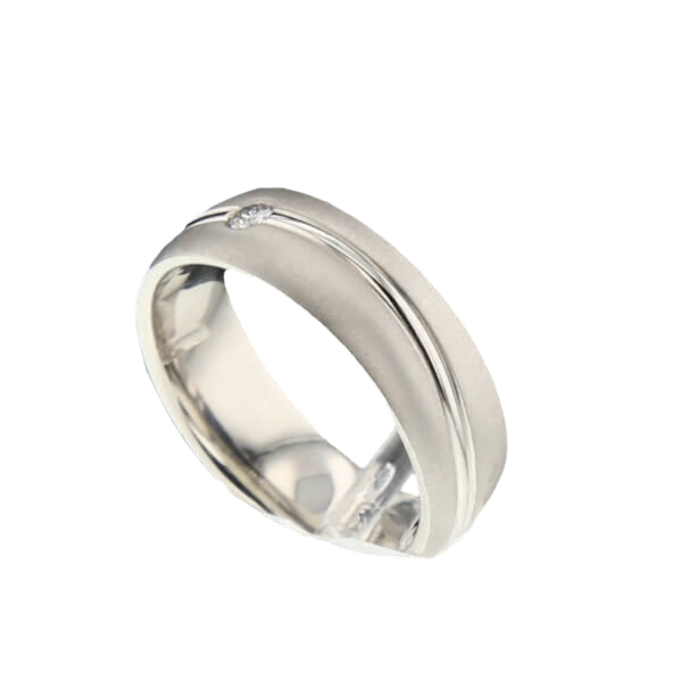 BAGUE_PALLADIUM_DIAMANT_0.05_CARATS image