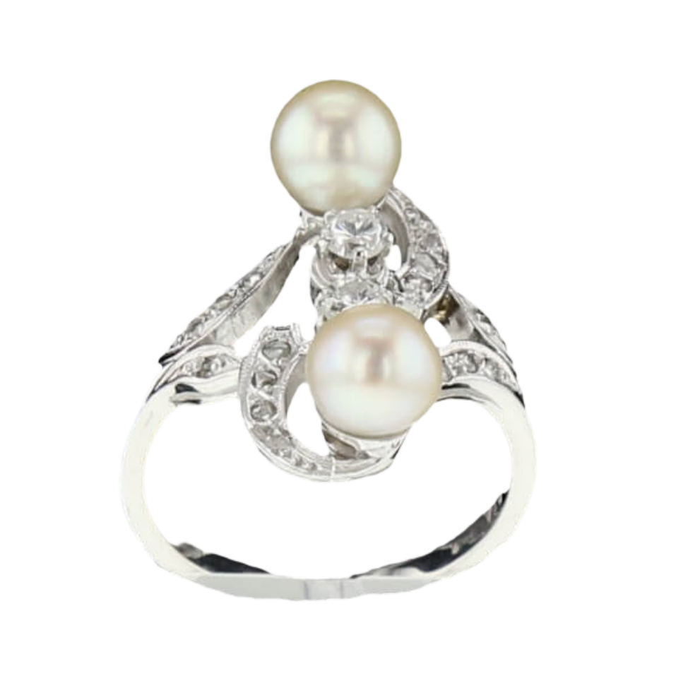BAGUE_ARABESQUE_OR_GRIS_PERLES_ET_DIAMANTS image