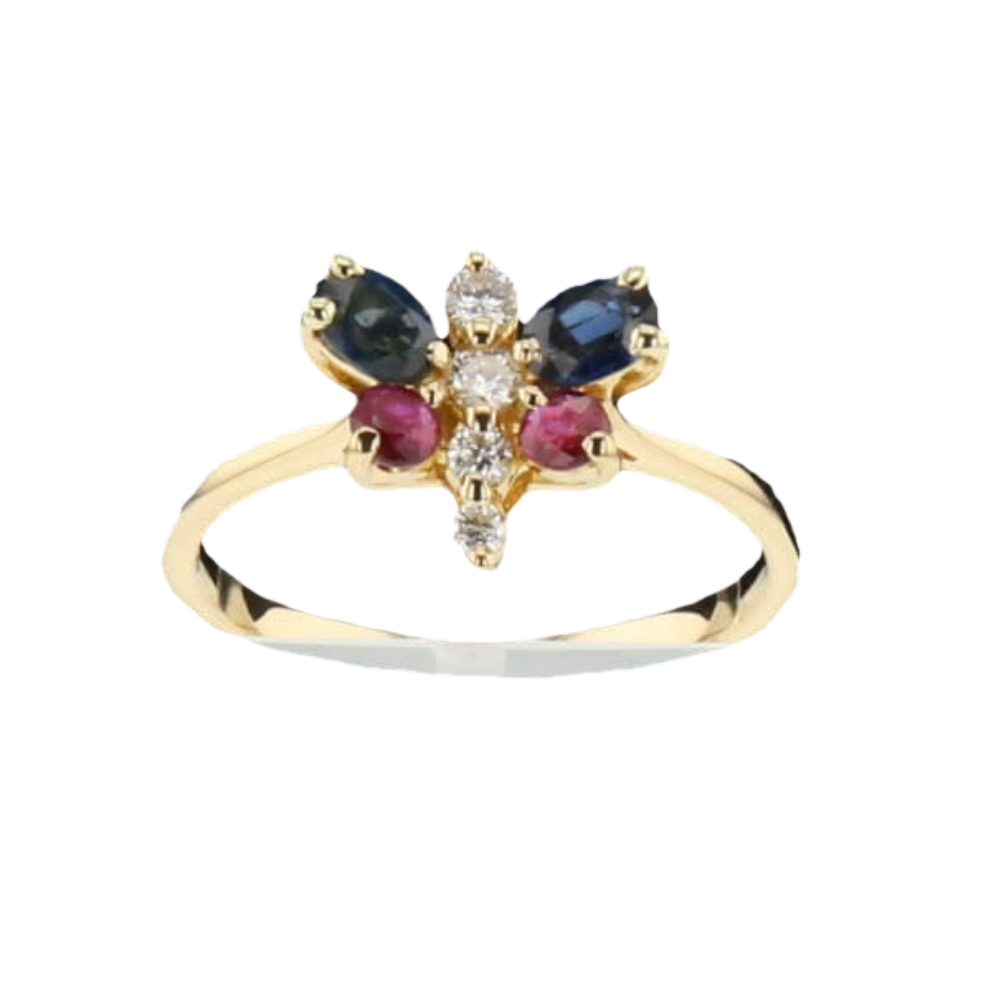 BAGUE_PAPILLON_OR_JAUNE_SAPHIRS_RUBIS_DIAMANTS image