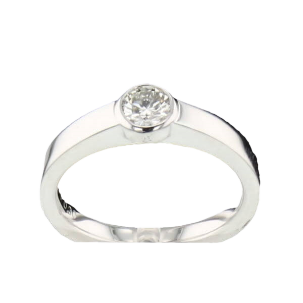 RING WHITE GOLD 750 AND DIAMOND 0.25 CARATS.