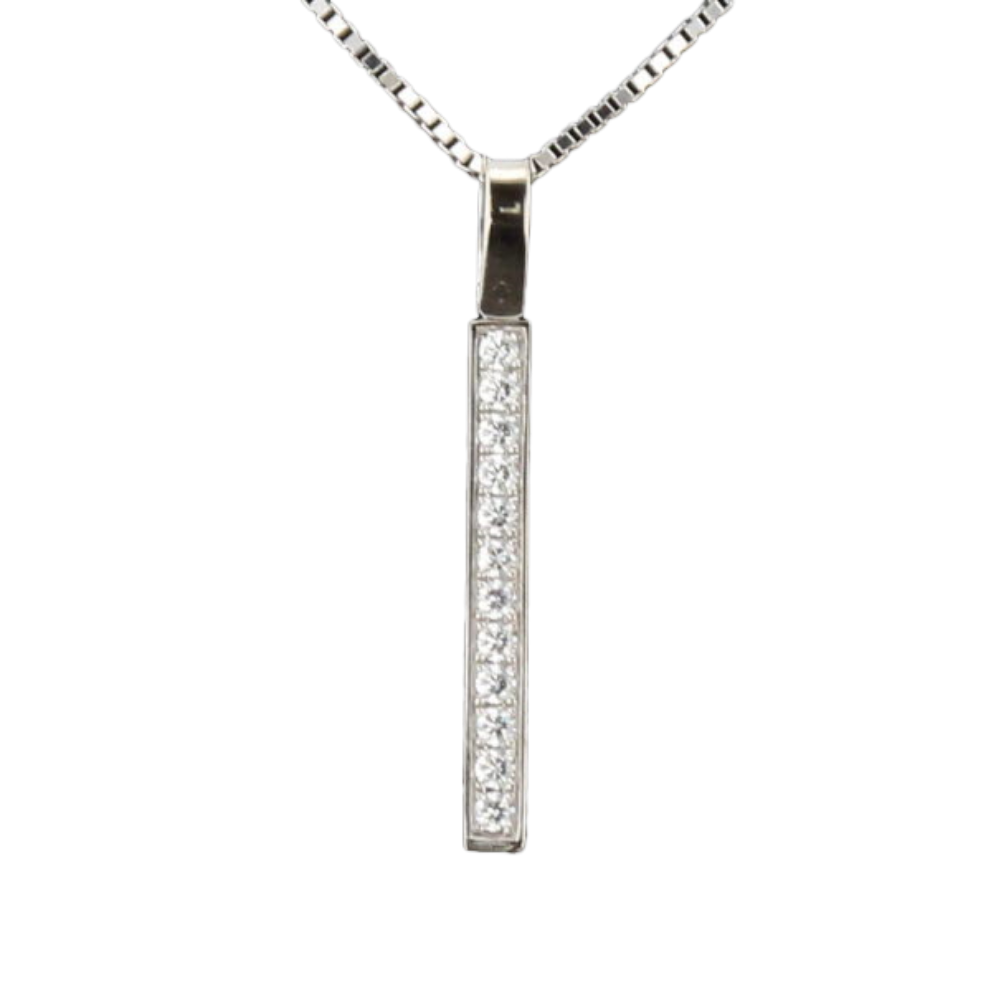 COLLIER_EN_OR_GRIS_DIAMANTS_0.24_CARATS image