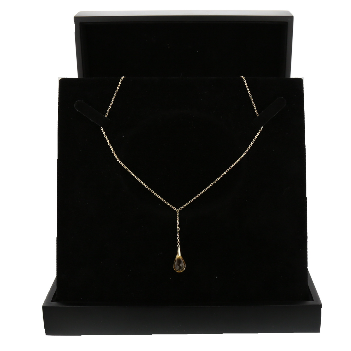 COLLIER_OR_JAUNE_ET_PIERRE_DE_SYNTHESE image