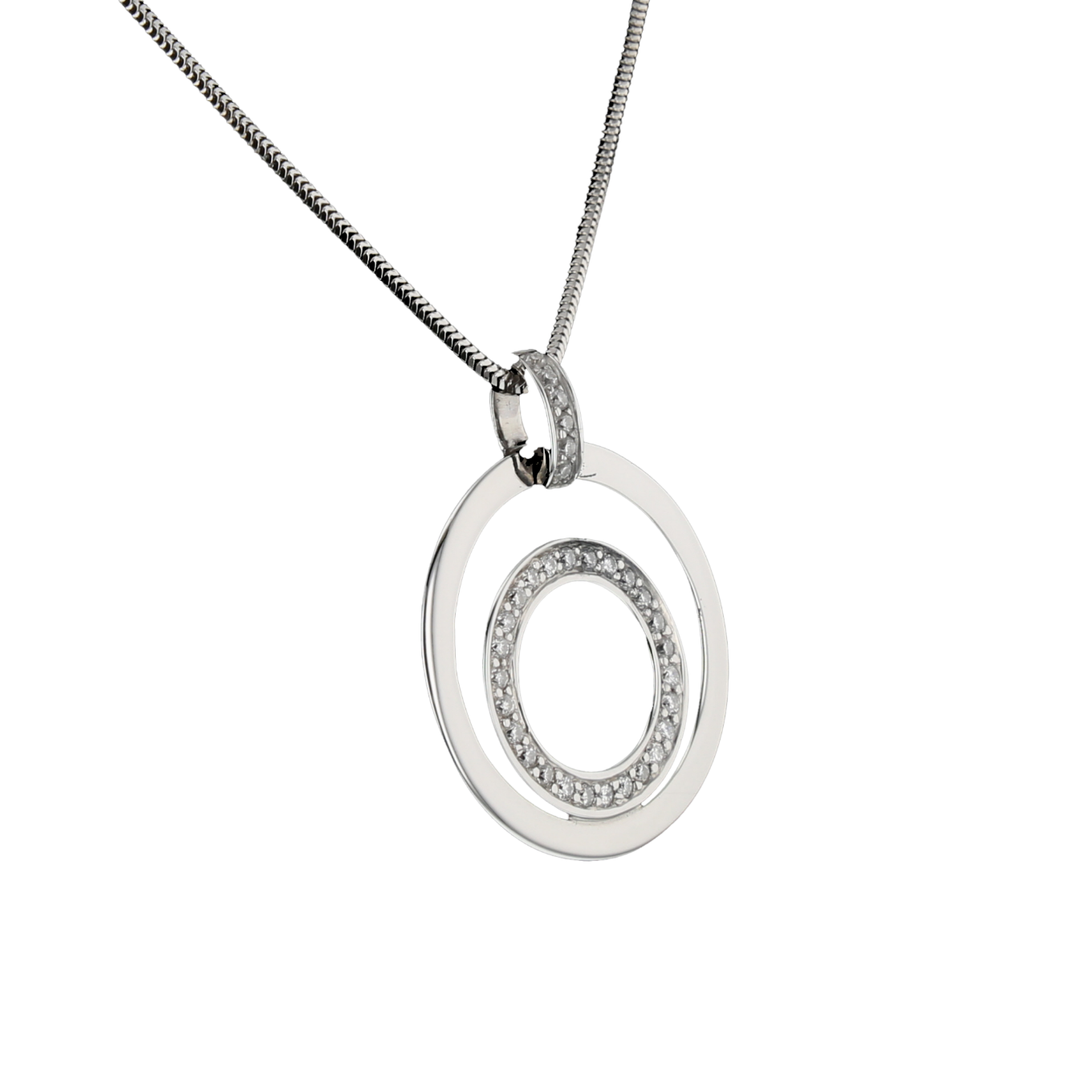 COLLIER___PENDENTIF_DOUBLE_RONDS_EN_OR_GRIS_750 image