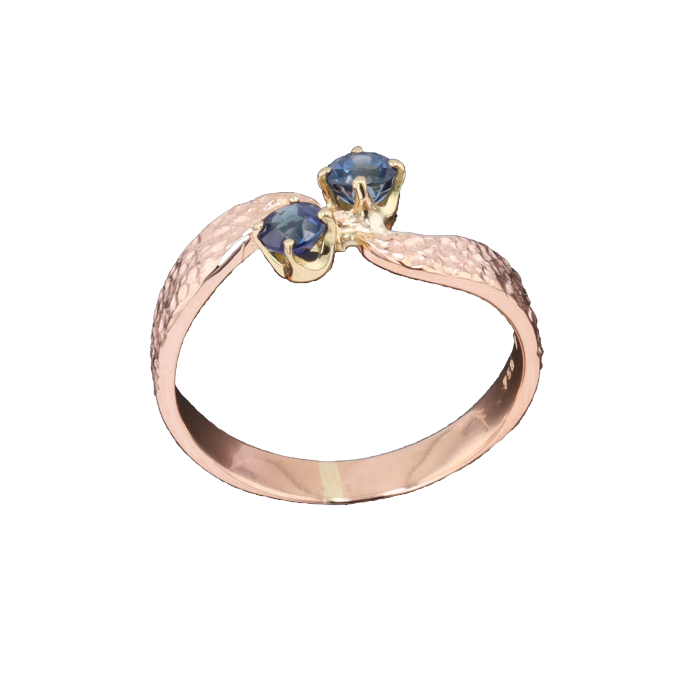 BAGUE_OR_ROSE_2_SAPHIRS image