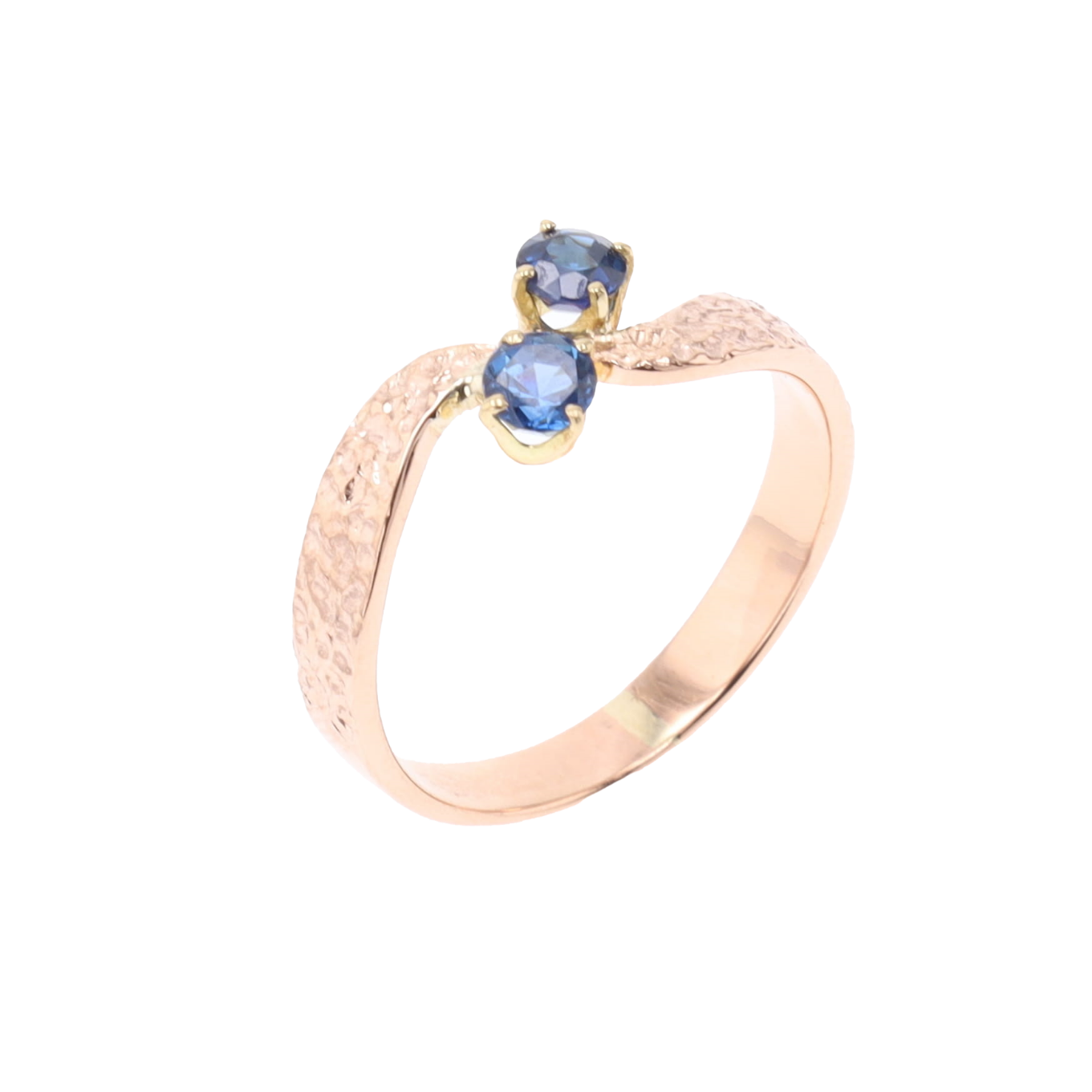 BAGUE_OR_ROSE_2_SAPHIRS image